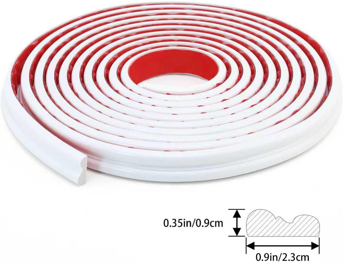 Taaizau Peel and Stick Wall Molding Trim, Flexible Strip for Mirror Frame, Chair Rail Moulding, Wall Protection and Home DIY Decoration (118'' X 0.9'') image number 3