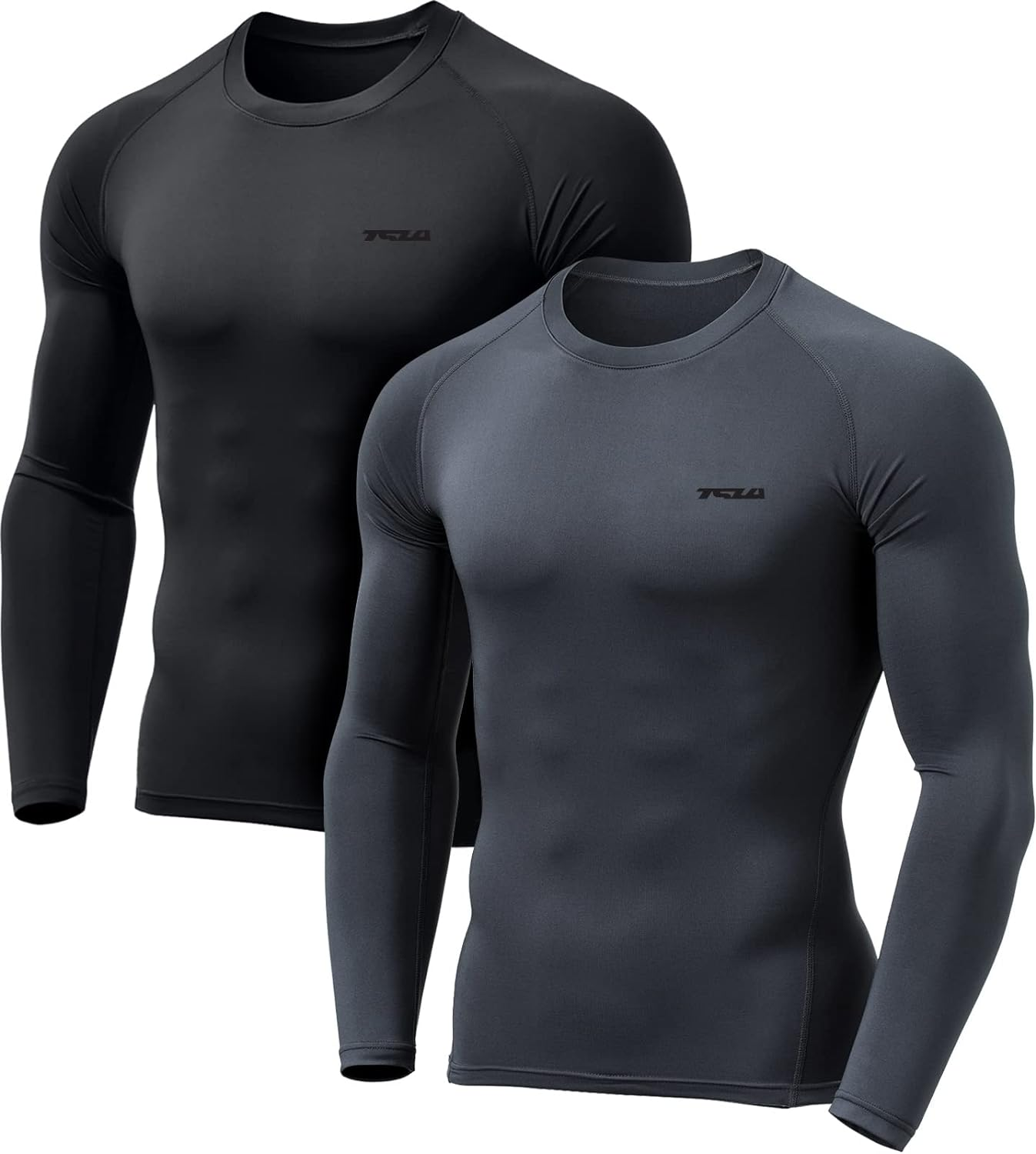 TSLA Men&rsquo;S Thermal Compression Base Layer Shirt | Fleece-Lined Long Sleeve Top for Winter Running & Training (1 or 2 Pack)