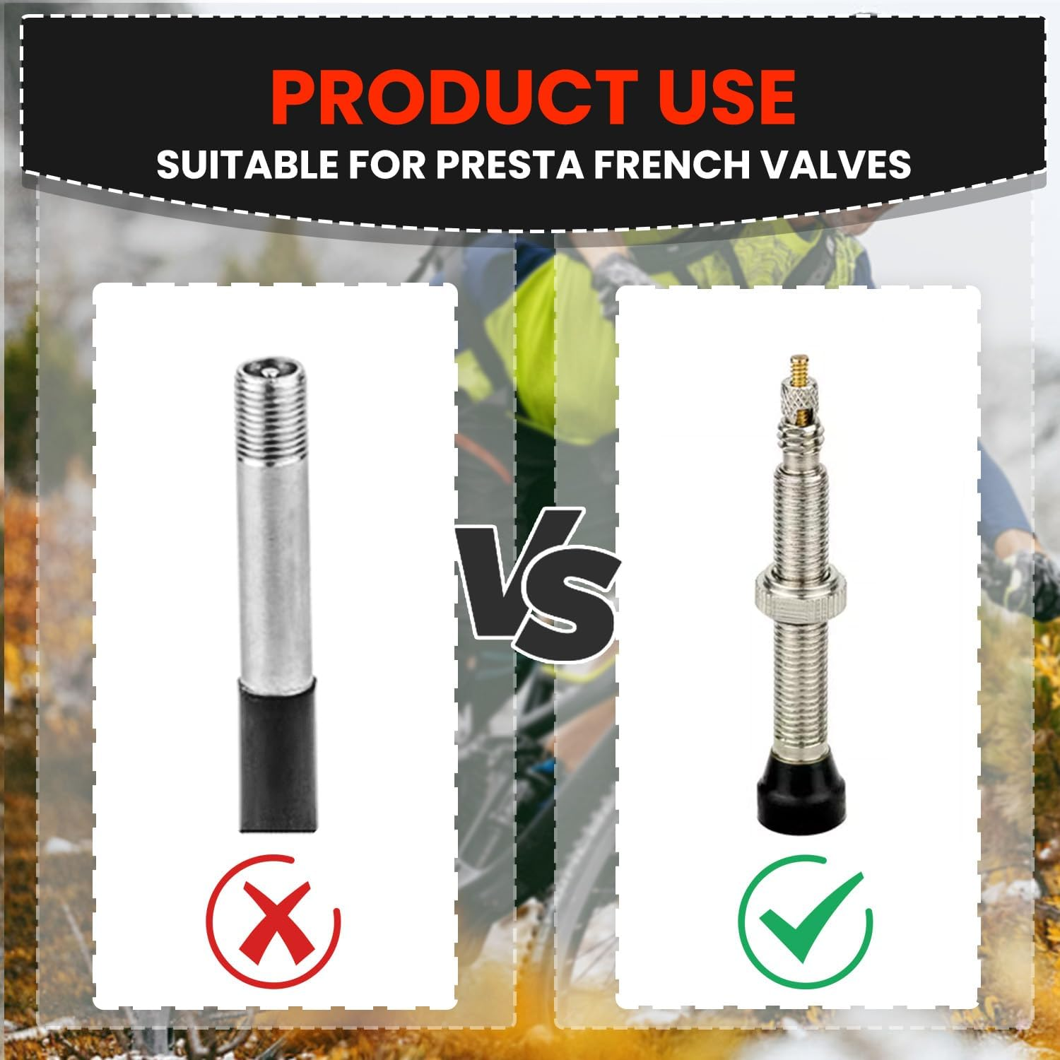 WALWAL Presta French Valve Caps, Anodized Aluminum - Compatible for Mountain Bike, Road Bike, Bicycle(Blue,4Pcs) image number 4