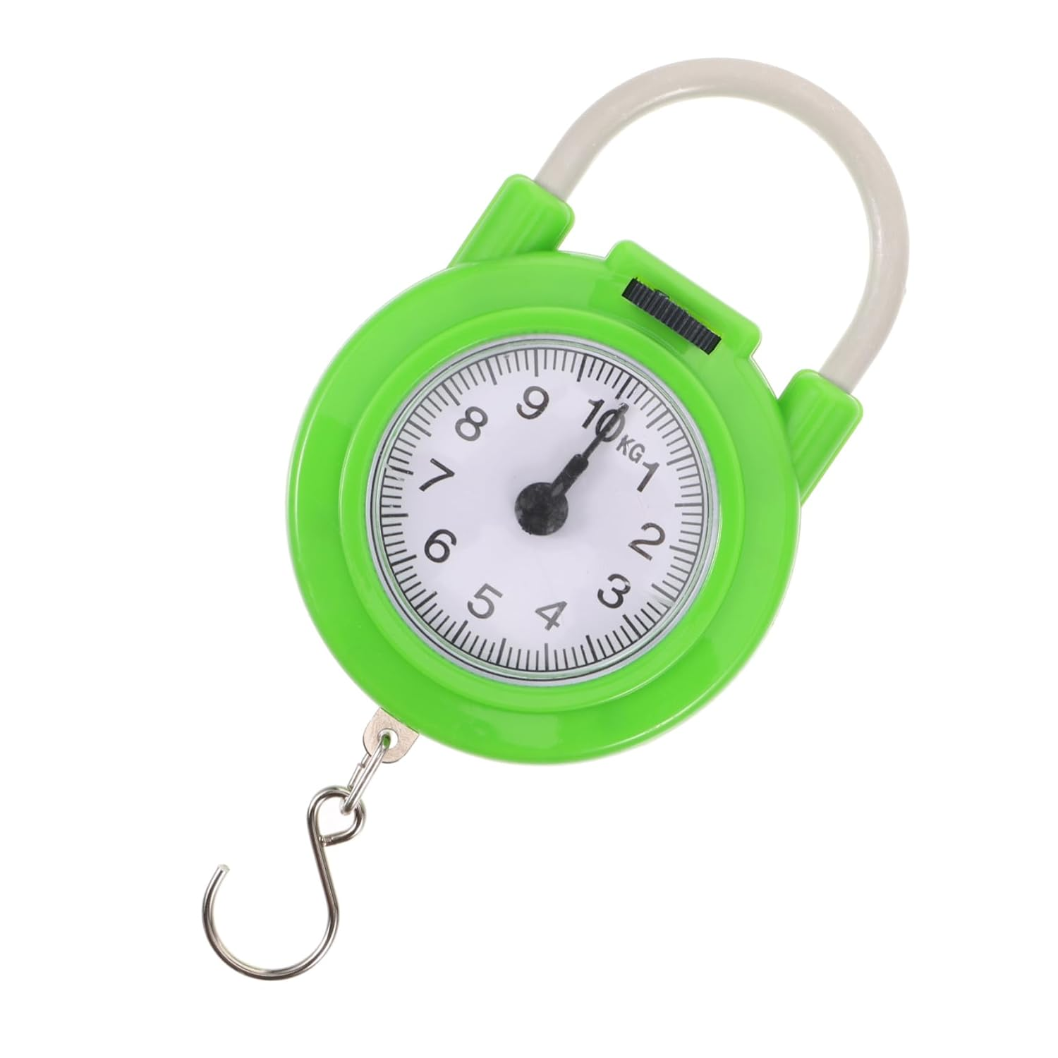 Zerodeko Portable Travel Suitcase Spring Scale with Hook, Small Manual Luggage Weight Scale in Fluorescent Green for Travel and Household Use image number 3