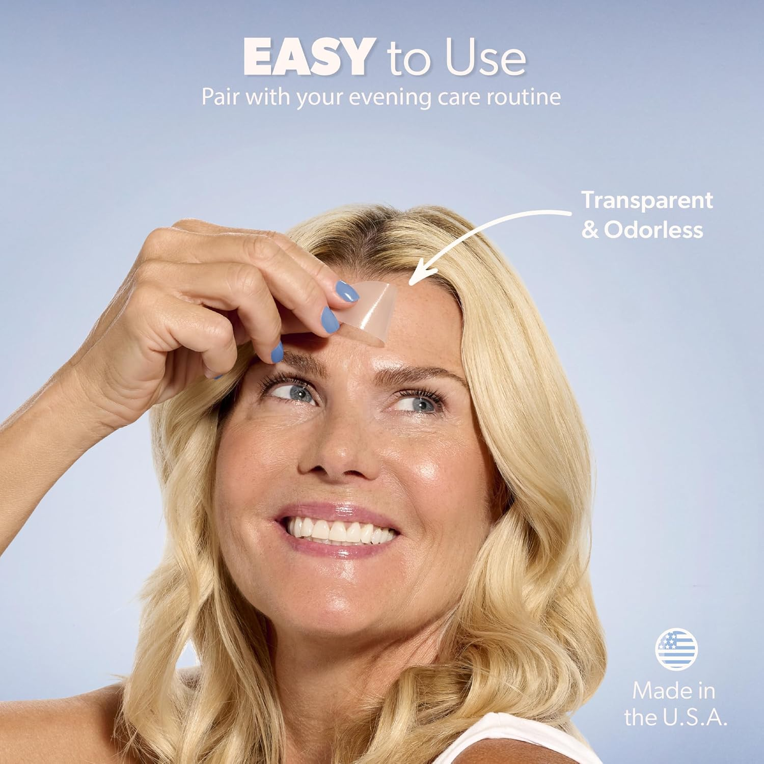 Smoothies Triangle Wrinkle Patches for Face Overnight &ndash; Facial Patches for Elevens, Crows Feet and Lip Lines, 144 Count per Box &ndash; Made in the USA image number 5