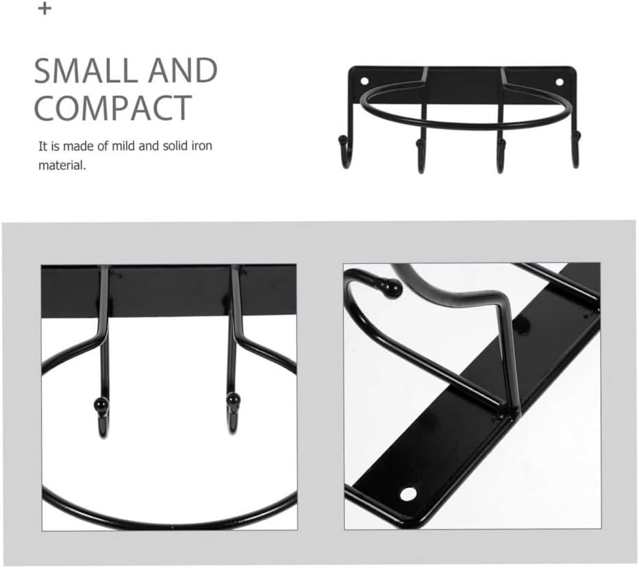 2 PCS Basketball Storage Rack,Wall Mount Ball Stand with Hooks,Basketball Storage Rack Creative Single Layer Basketball Display Rack,Room Decoration Spheres Display Shelving Sports Equipment Organizer image number 5