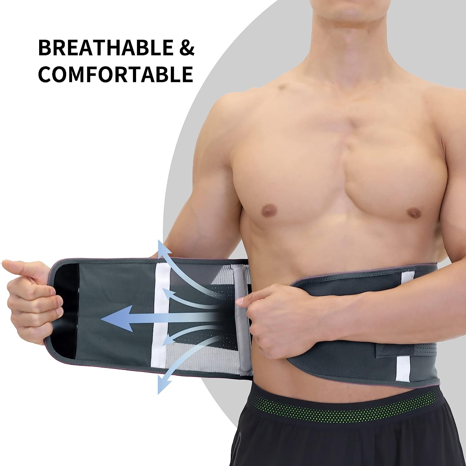 PROIRON Back Braces Lumbar Supports for Lower Back Pain with 7 Stays Breathable Back Support Belt for Men/Women Anti-Skid Lumbar Support Belt with Lumbar Pad, Lower Back Pain Relief for Herniated Disc, Sciatica-M image number 3