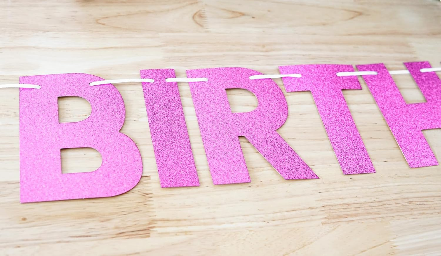 Pre-Strung Birthday Banner It'S Me Hi I'M the Birthday Girl It'S Me Glitter Pink Banner for Taylor Swifties Birthday Party Decoration image number 5