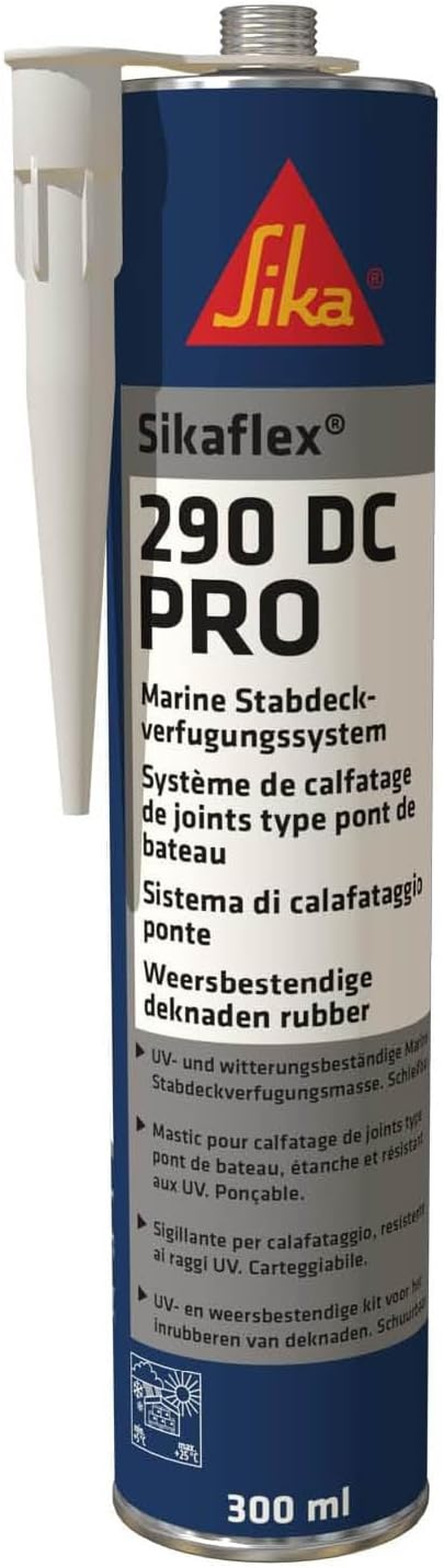 SIKA - Professional Deck Caulking Compound - Sikaflex-290 DC PRO - Black - for Yacht and Commercial Ship Construction - 300Ml image number 3