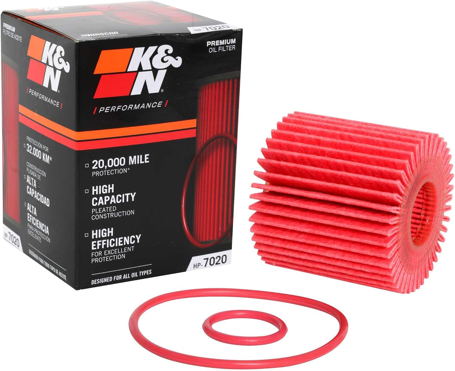 K&N HP-7020 Premium Oil Filter for 2020 Lexus GS350 3.5L V6 Gas image number 2