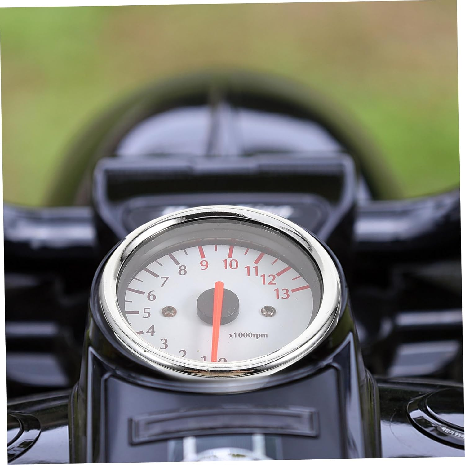 BUGUUYO Pointer-Type Tachometer for Motorcycle White Modified Gauge Speed Instrument Replacement for Motorbike image number 4