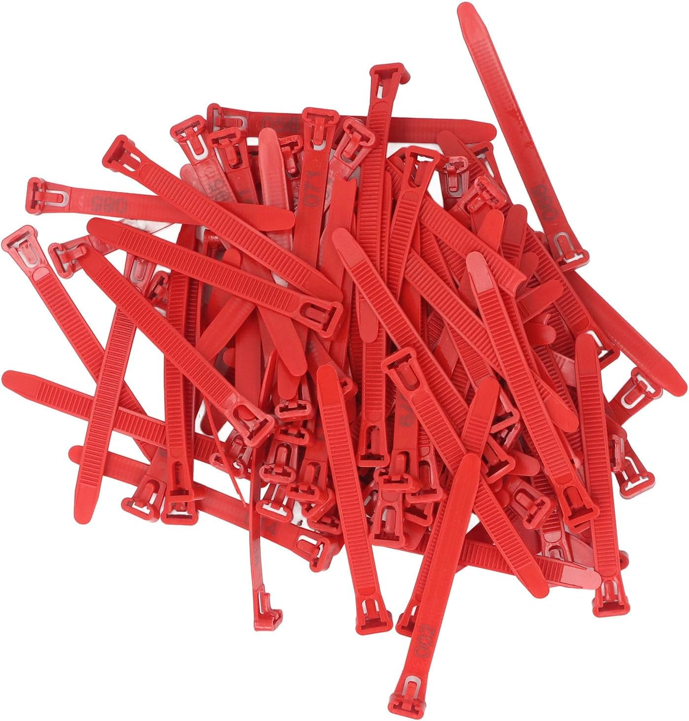 Generic Chicken Leg Rings, 1 to 100 Numbered, Red, Poultry Bands, 100 Count