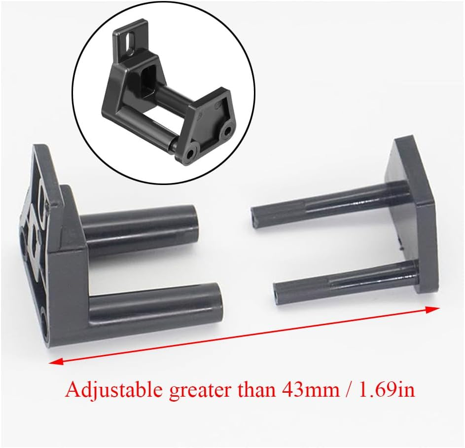 2 Pack Barn Door Guides, Adjustable Sliding Barn Door Floor Guide Wall Mounted Plastic Door Floor Guard with Screws - Black