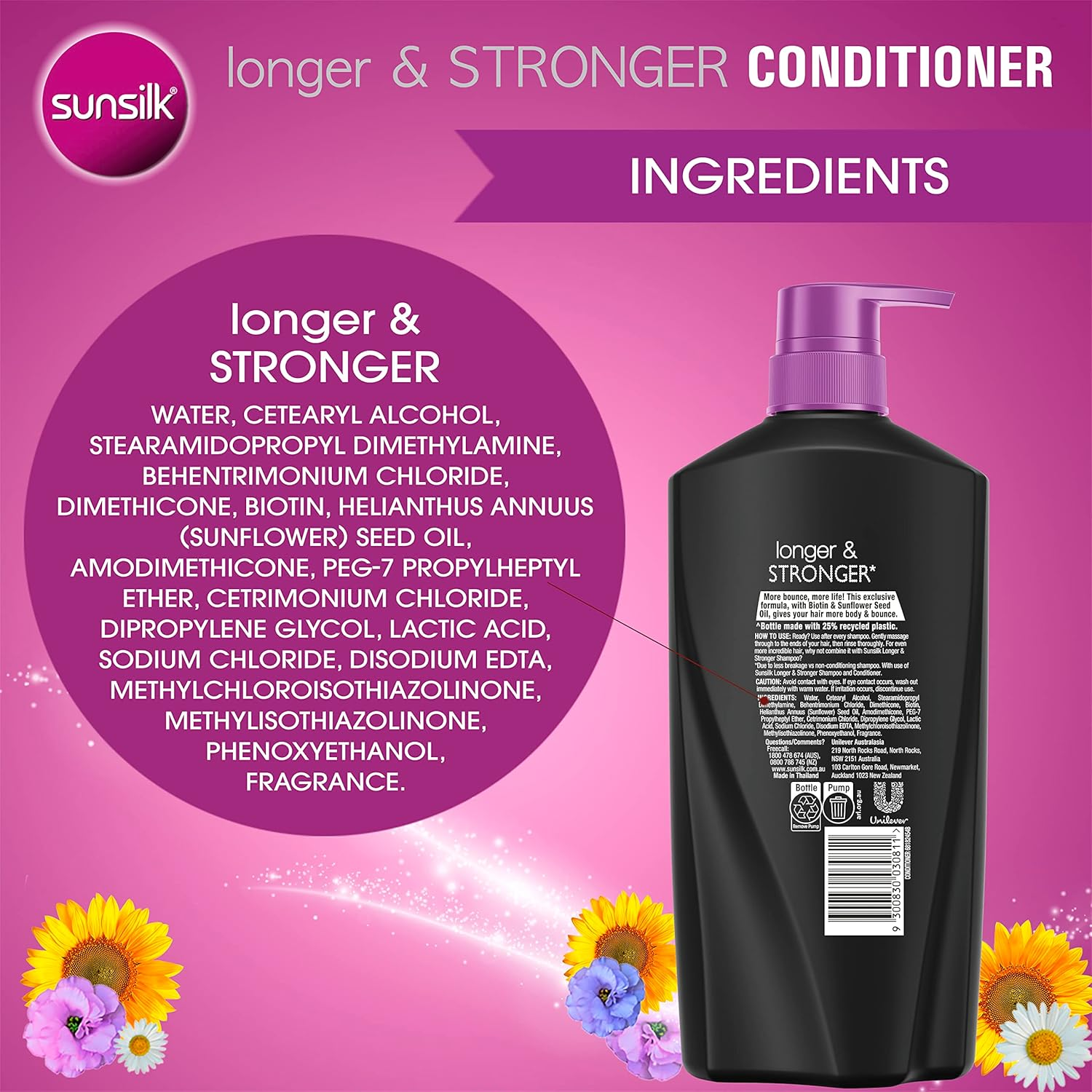 Sunsilk Longer & Stronger* Conditioner 700 Ml image number 2