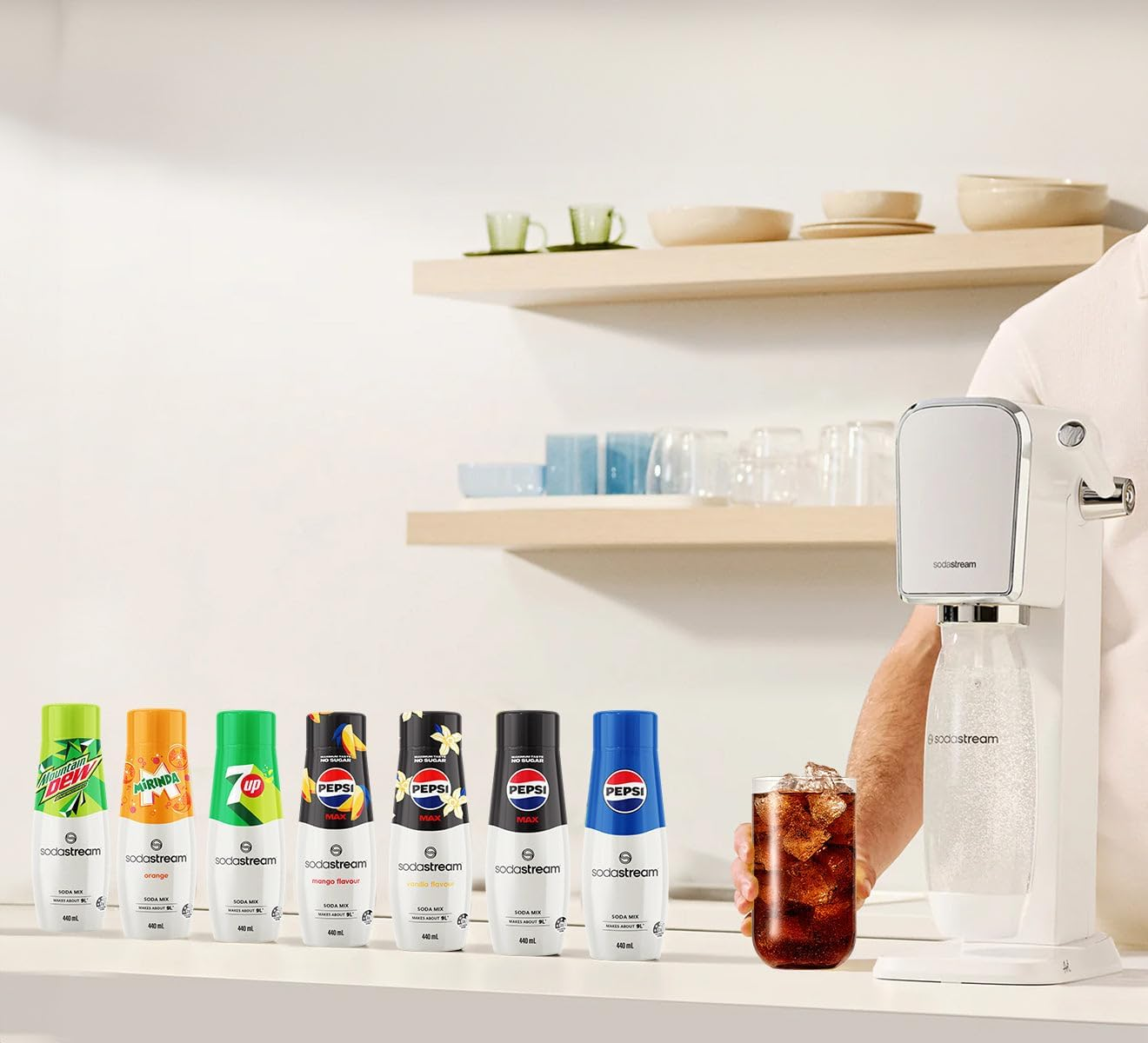 Sodastream - 7Up Soda Drink Mix | for Soda Makers; Turns 54 Litres of Fizzy Water into Delicious 7Up | Makes 216 Servings | 440Ml, Pack of 6 image number 6