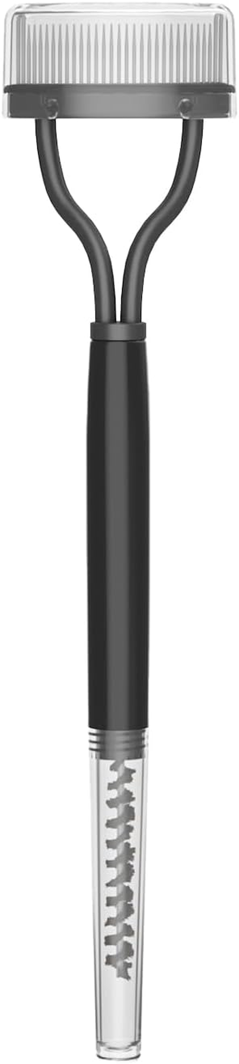 WALWAL Eyelash Comb Eyelashes Separator Tool Mascara Applicator, Arc Design with Comb Cover(Black, with Eyebrow Brush) image number 2