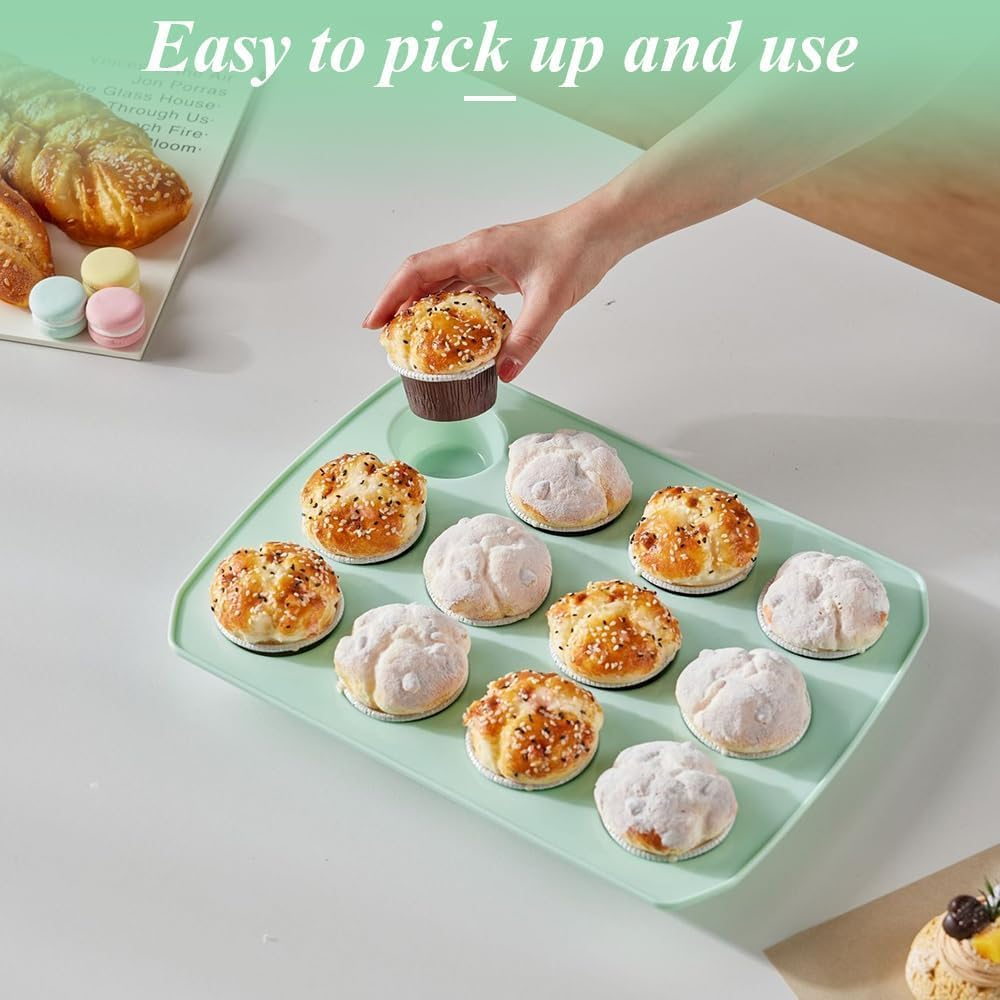 2 Tier Cupcake Carrier for 24 Cupcakes, Durable Muffin Traveler Reusable Cupcake Box, Airtight Snap Lid Clear Plastic Storage Container Baked Goods Container image number 4