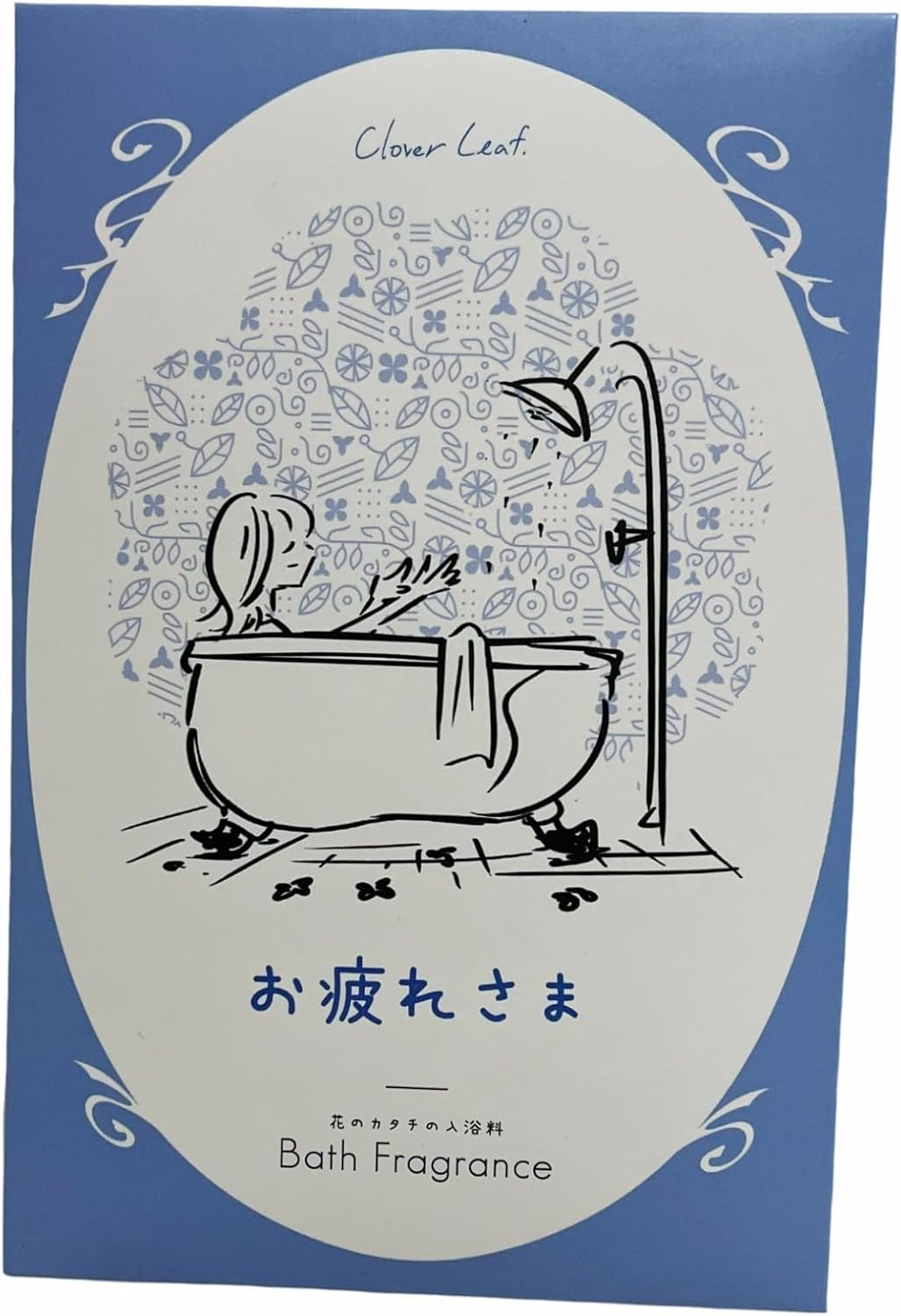 Q-FLA Bath Salt, Clover, for Good Tired, Gift, Present, Bath Flower, Petal Message