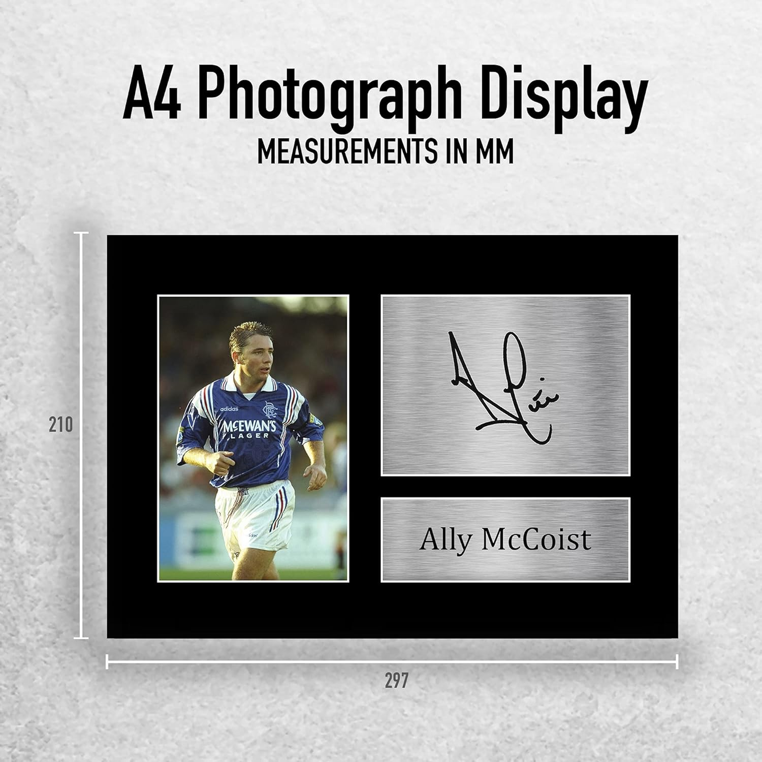 HWC Trading Ally Mccoist Gift Signed A4 Printed Autograph Rangers Gifts Print Photo Picture Display image number 4