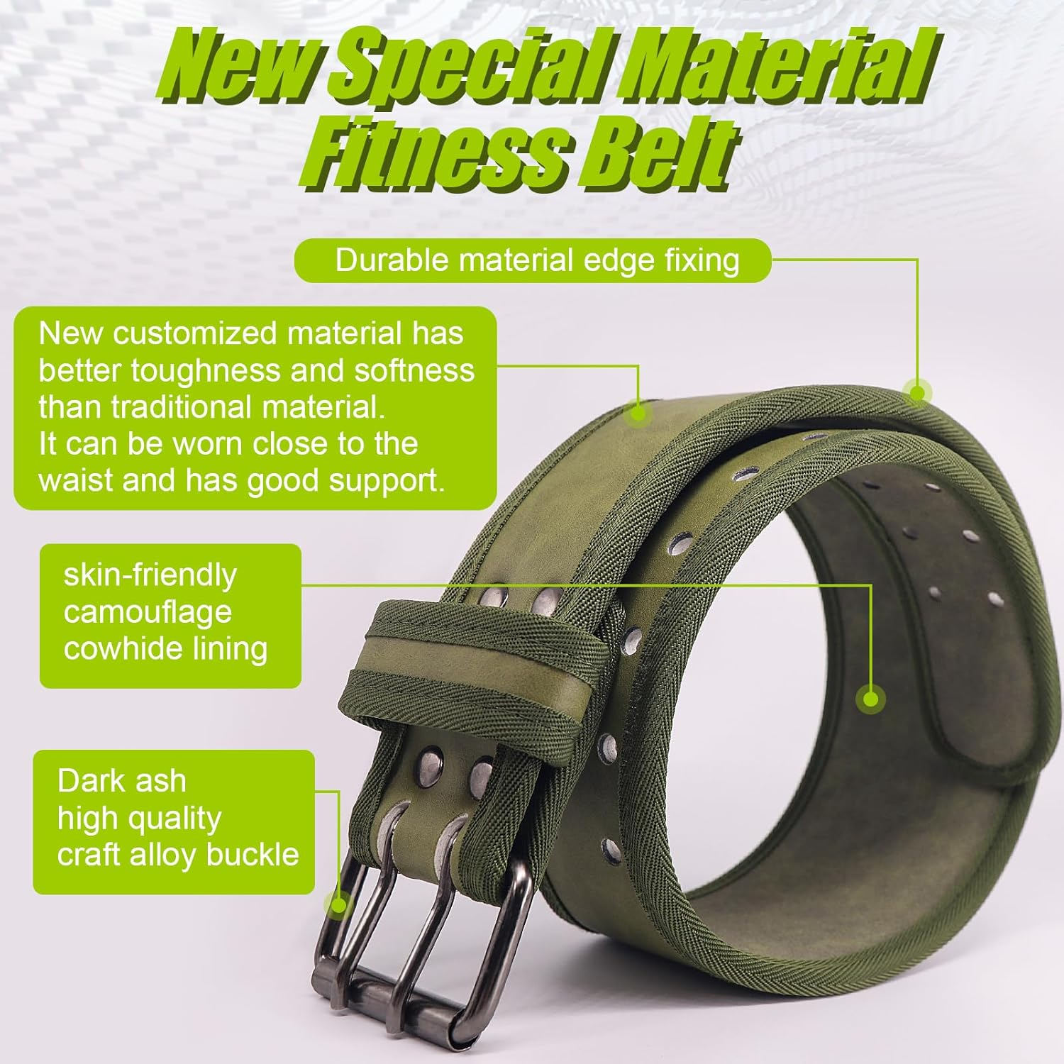 Power Ape Weight Lifting Belt Double Strength Back Gym Bodybuilding Deadlifts Lifting Exercise Fitness Workout Belts Men Women Lumbar Training Core Support image number 5