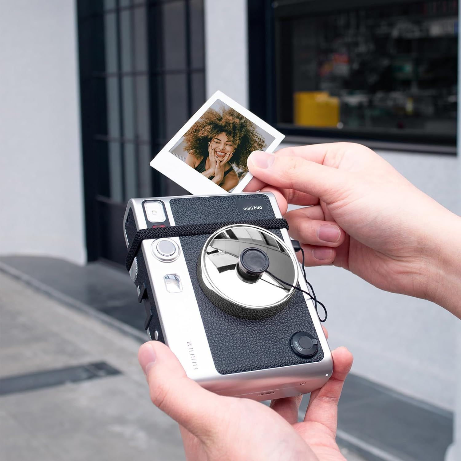 Rieibi Lens Cap for Fujifilm Instax Mini Evo, Silver, Fuji Mini Evo image number 1