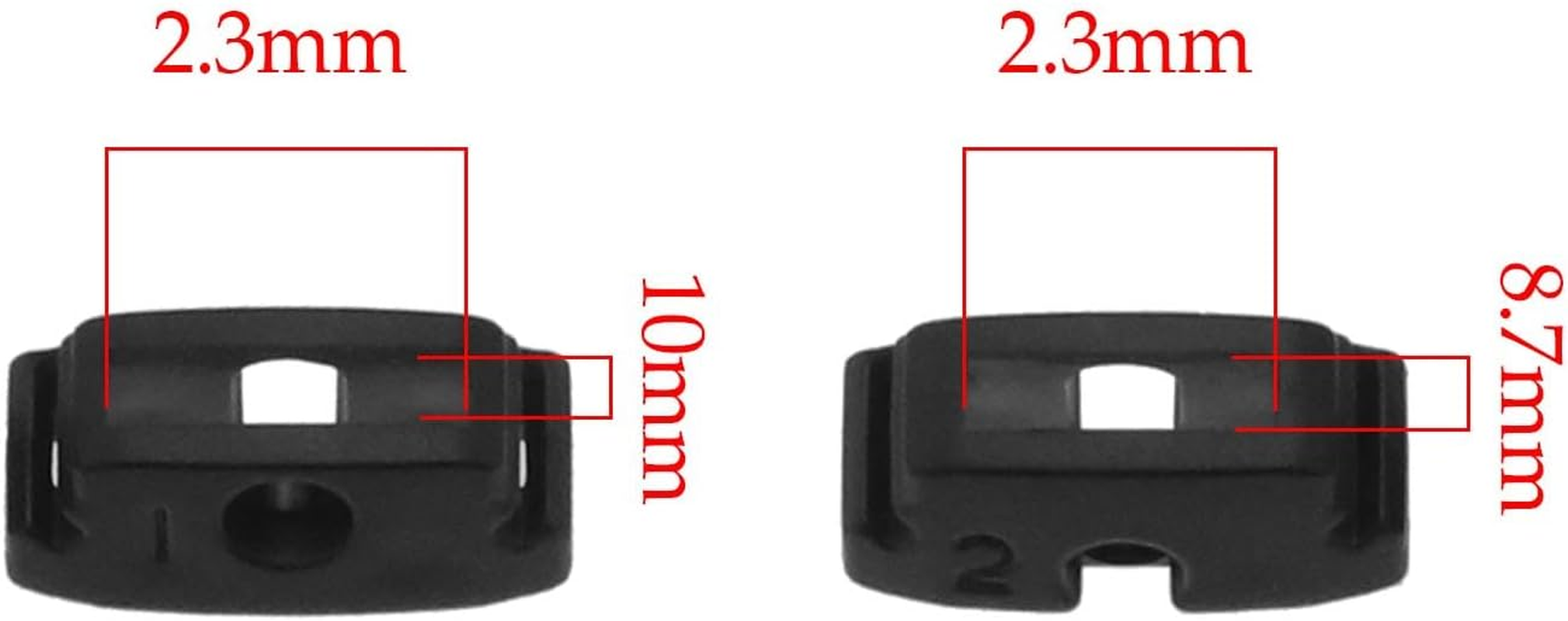 Emagtech 2Pcs Car Remote Control Key Shell without Embryo Replacement Key Shell 3+1 Button Red Horn Button Compatible with Mitsubishi Lancer Outlander