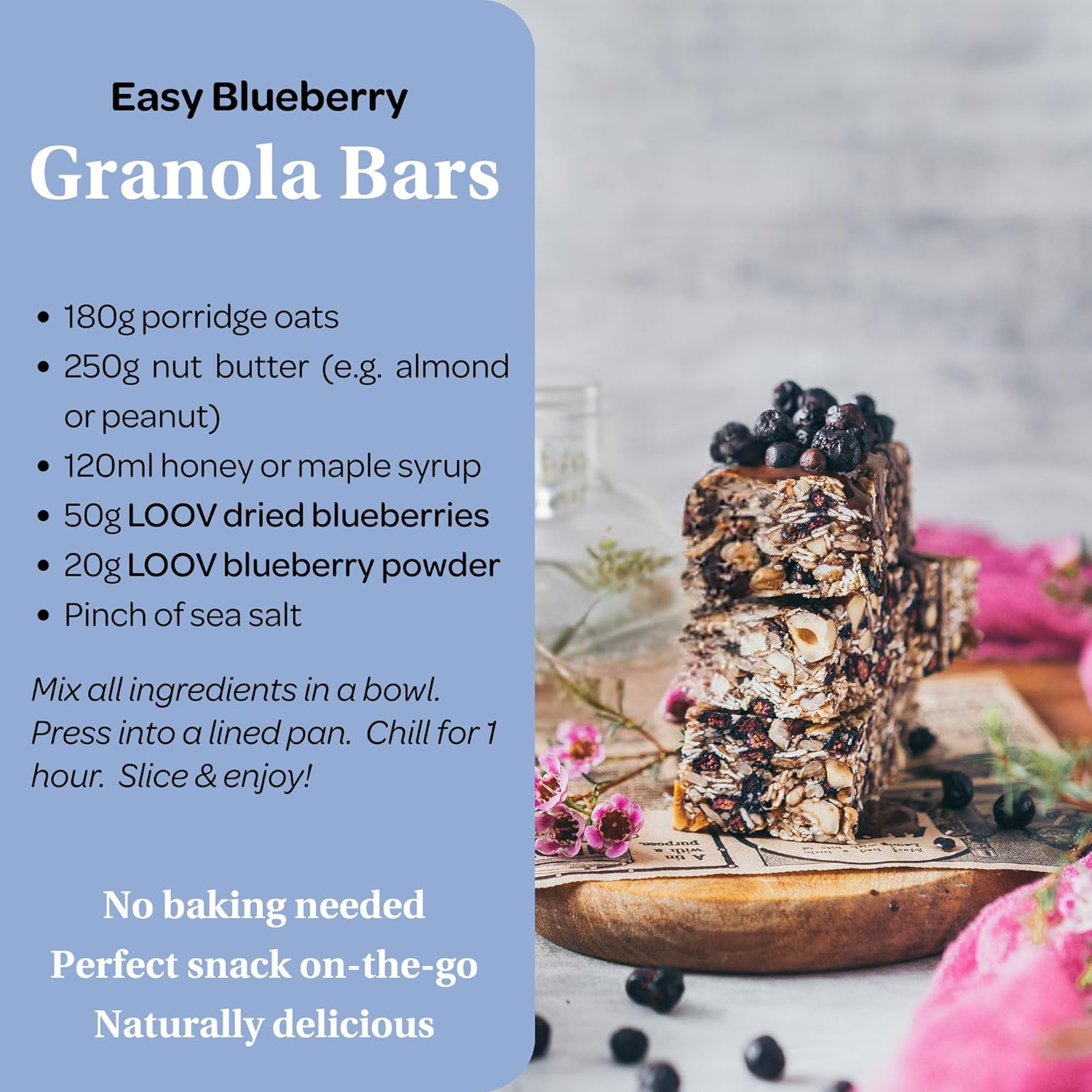 LOOV Organic Wild Blueberry Powder, Wild-Crafted from Nordic Forests, 100% Whole Fruit Bilberry, 52-Day Supply, 250 Grams, Freeze-Dried and Powdered Blueberries, No Added Sugar image number 5