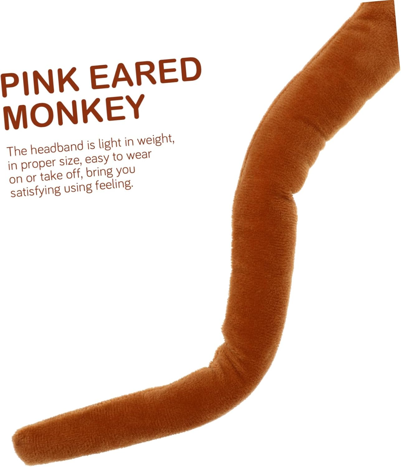 Monkey Themed Dress-Up Set Includes Headband Ears Tail & Bowtie for Halloween Cosplay Animal Inspired Costumes image number 2