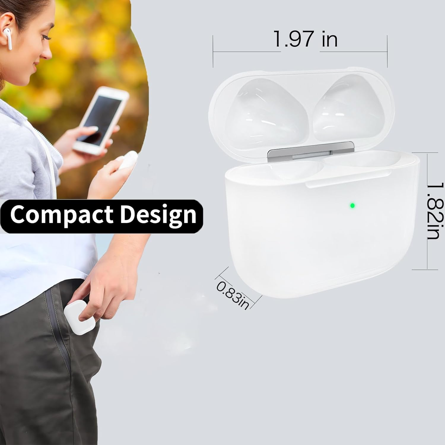 Wireless Charging Case Compatible with Airpods 4Th Generation, USB-C Port Airpods 4 Charging Case Replacement,No Airpod 4Th image number 5