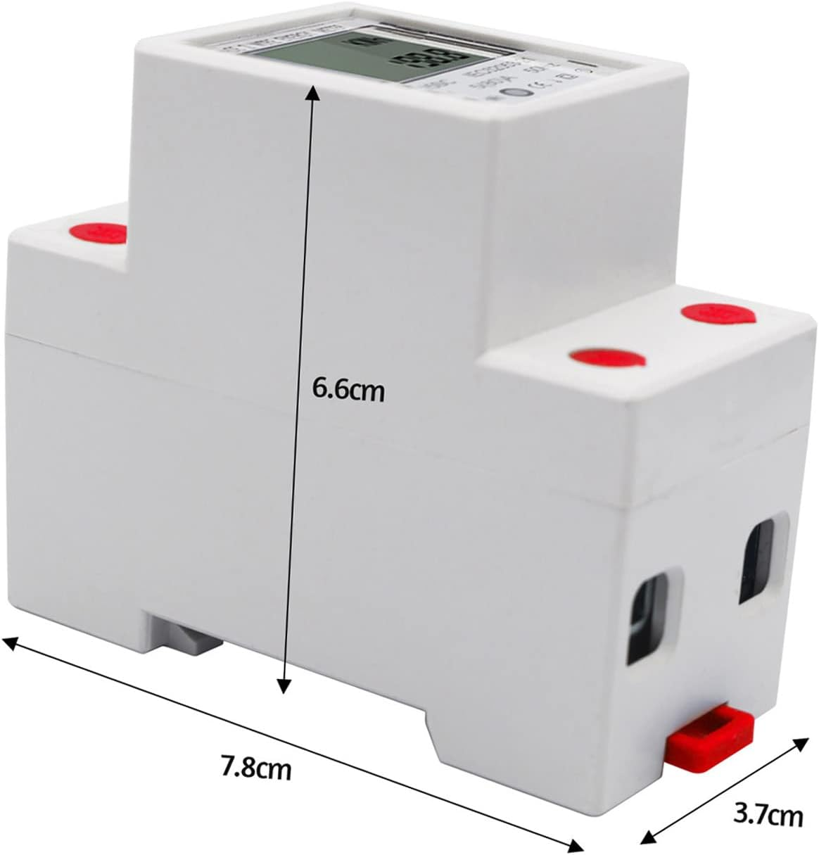 LCD Digital Display Single Phase Din-Rail Energy Meter 5-80A 220V-240V 50Hz Electronic Kwh Meter Power Consumption Monitor DDM15SC image number 6