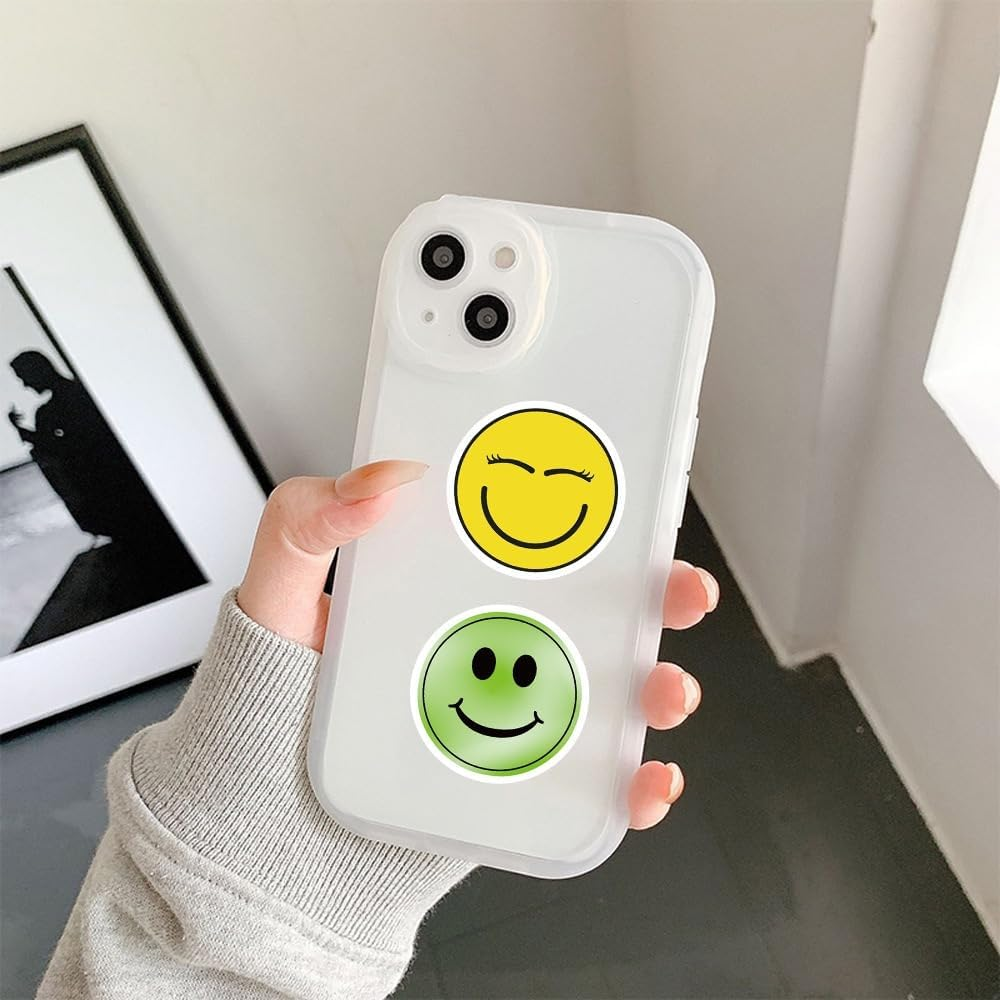 100PCS Smiling Stickers, Cute Water Bottle Stickers for Kids, for Teaching Rewards, Notebooks, Stationery, Luggage, Cartoon Happy Stickers image number 4