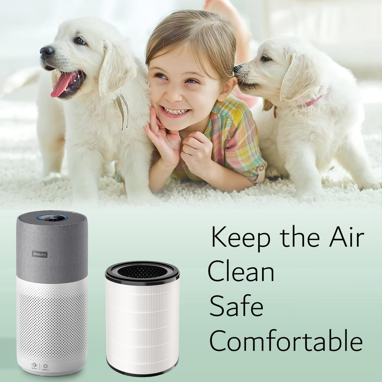 FY2180 FY2180/30 Replacement Filter for Philips AC2936 AC2958 AC2959 2000I Series Air Purifier,H13 HEPA Activated Carbon 3-Stage Filtration - 3000I White image number 2