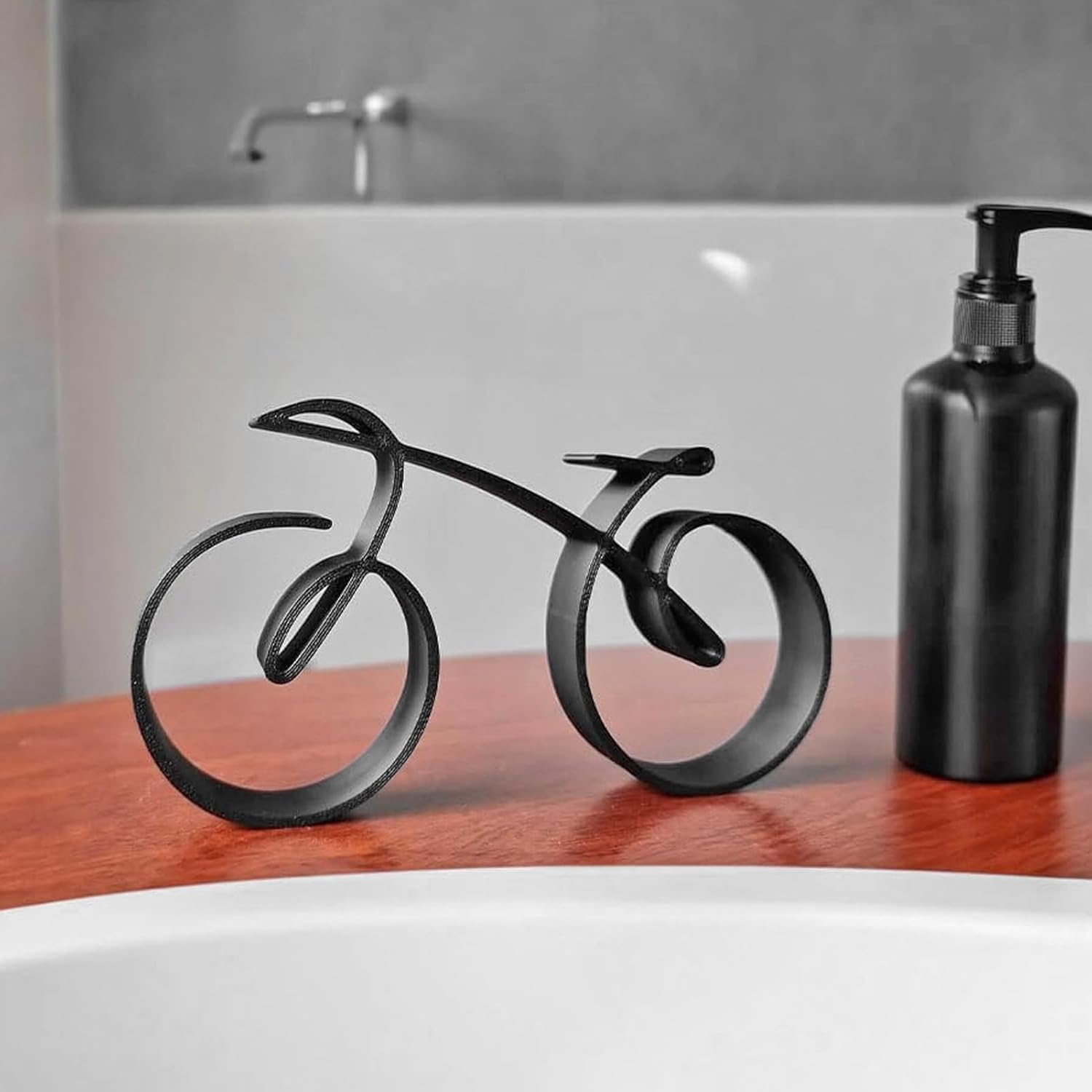 Minimalist Sculpture Modern Iron Wire Framed Art Sculpture Ornament for Cycling Enthusiasts Decoration image number 2