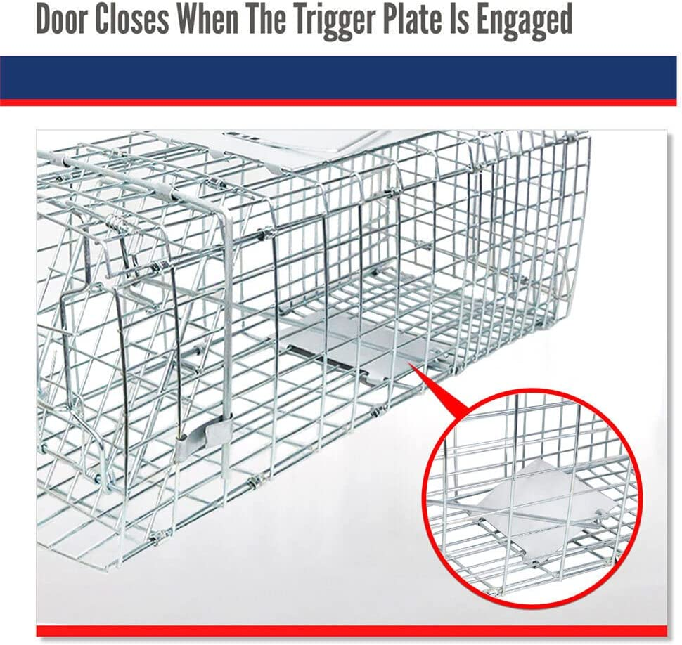 Medium Humane Animal Cage Trap Live Catch Possum Rabbit Cat Rat Fox Hare Bait image number 5