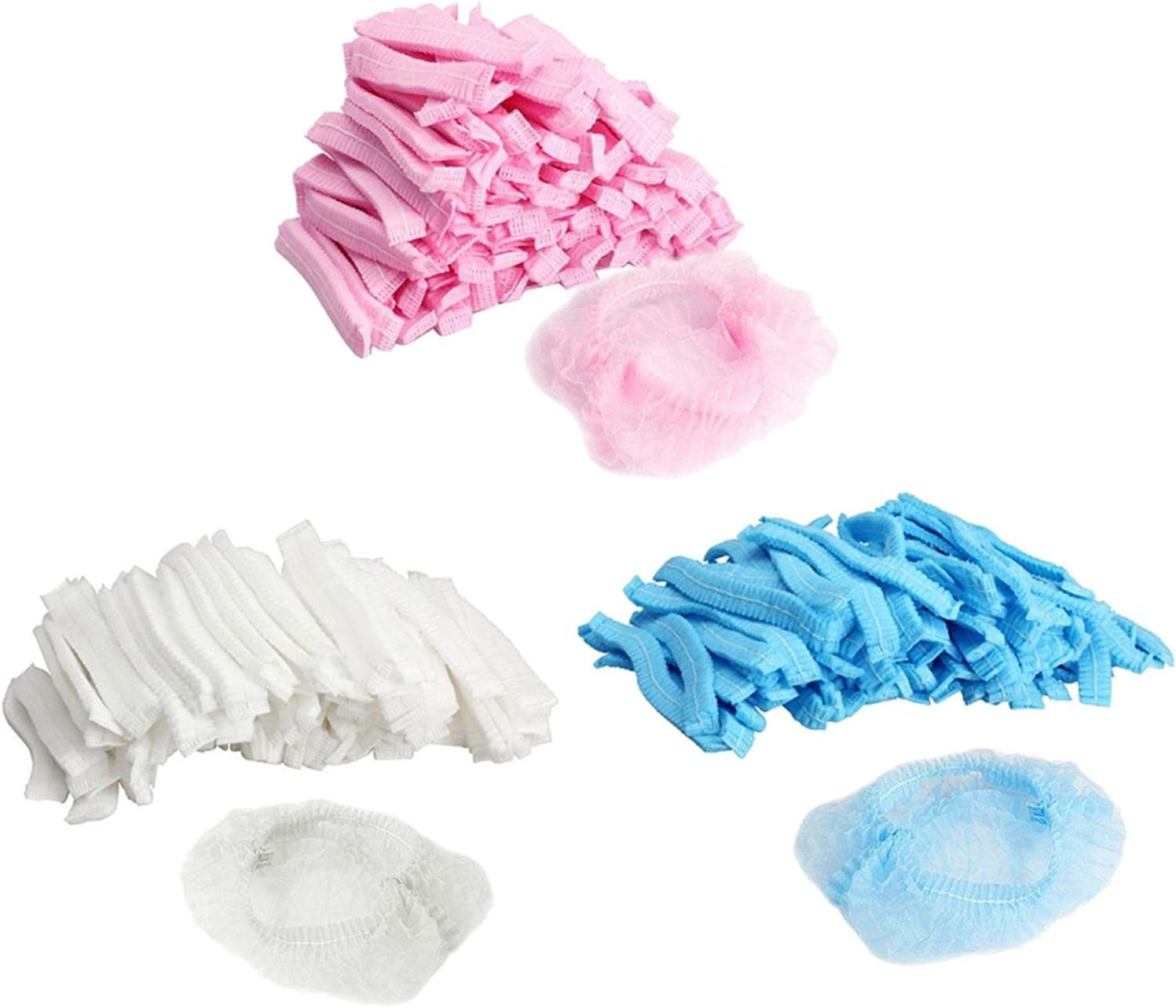 Oshhni 100-Piece Pack of Disposable Hair Nets for Food Service and Catering, Pink, 19Inch image number 5