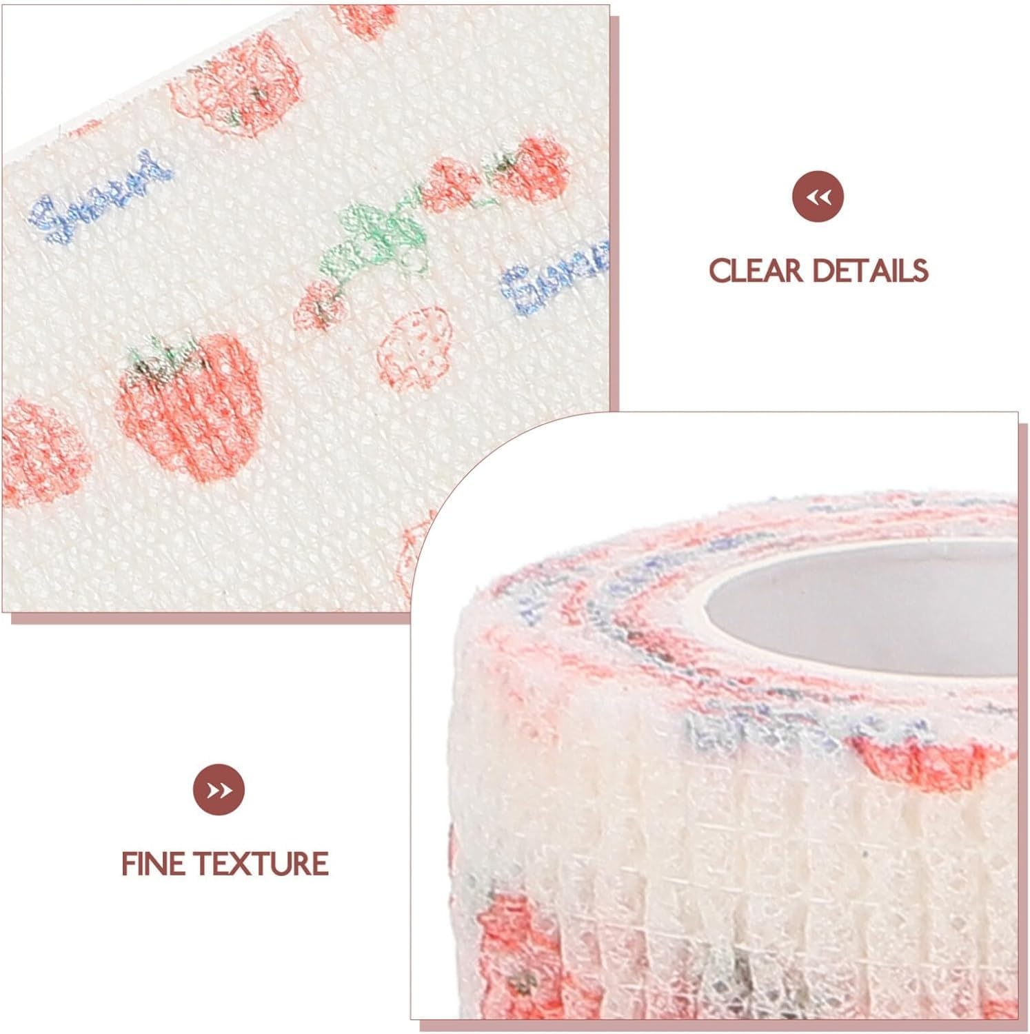 QYINXIU 3 Rolls Bandage Wrap Set, Pet Bandage Vet Tape Wrap, Cute Gauze Rolls Bandage Grip Roll for Dog Cat Pet Horse image number 3