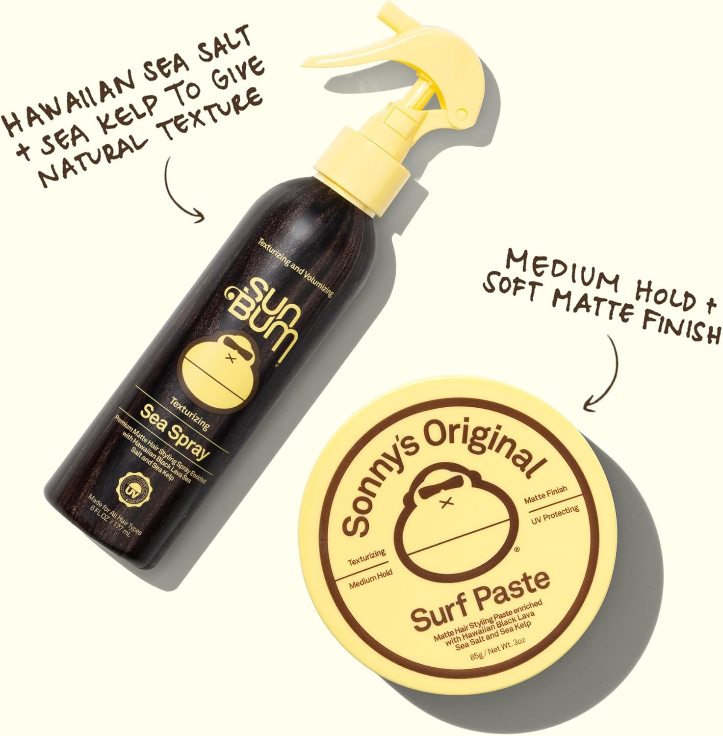 Sun Bum Texturizing Surf Paste - Sea Salt Matte Styling Pomade - Vegan & Cruelty Free - 85G image number 5