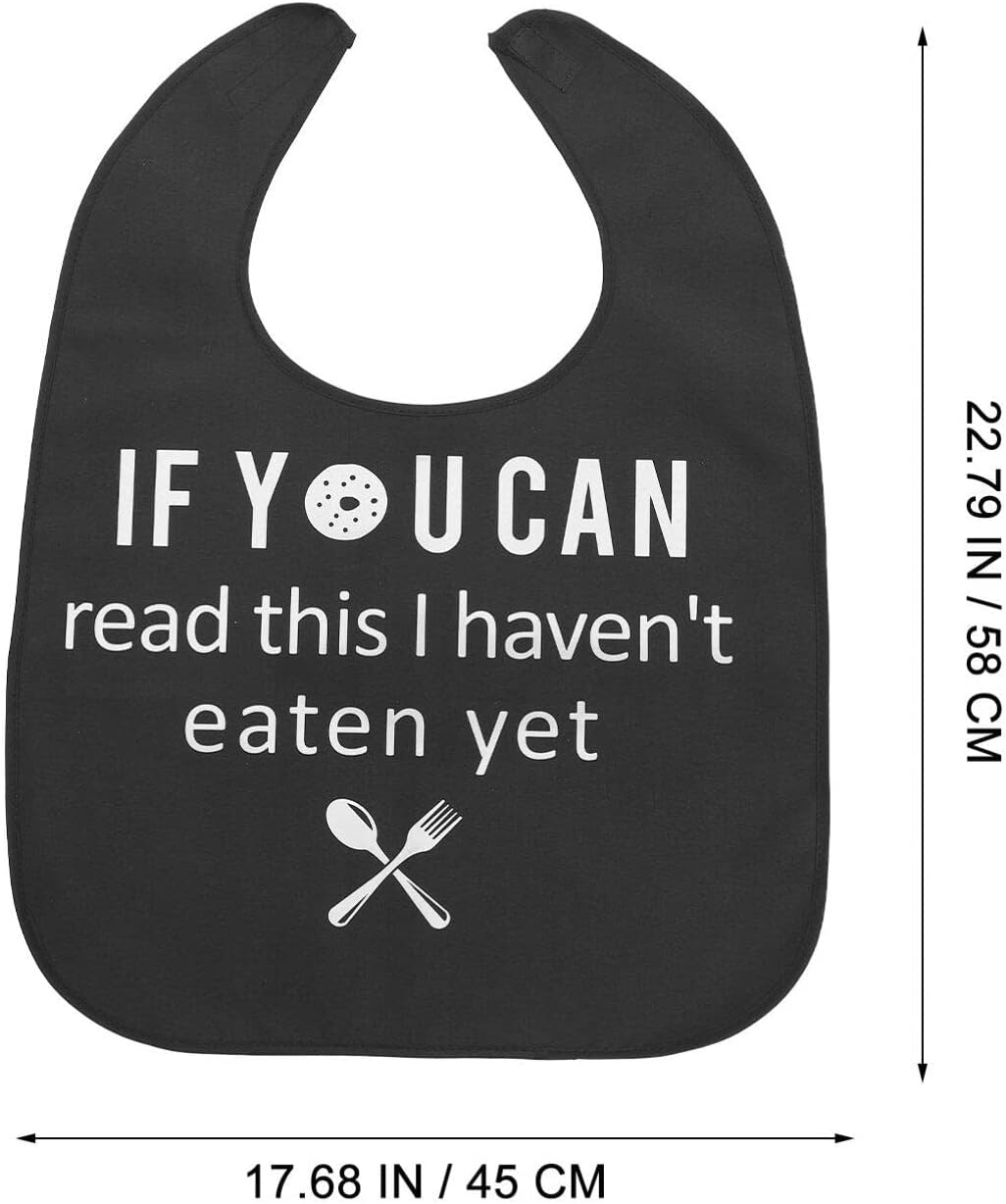 Iplusmile Waterproof Washable Adult Bibs for Elderly Women Men, Reusable Large Adult Bibs for Eating image number 4