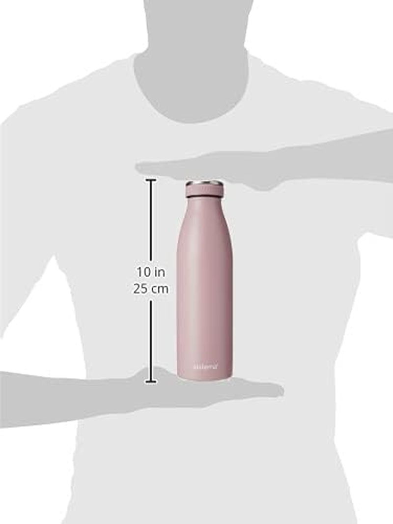 Sistema Stainless Steel Water Bottle | 500 Ml Leak-Proof Reusable Water Bottle | BPA & Phthalate Free | Double Wall Vacuum Insulation | Keeps Cold for 12 Hours, Hot for 6 Hours | Assorted Colours image number 1