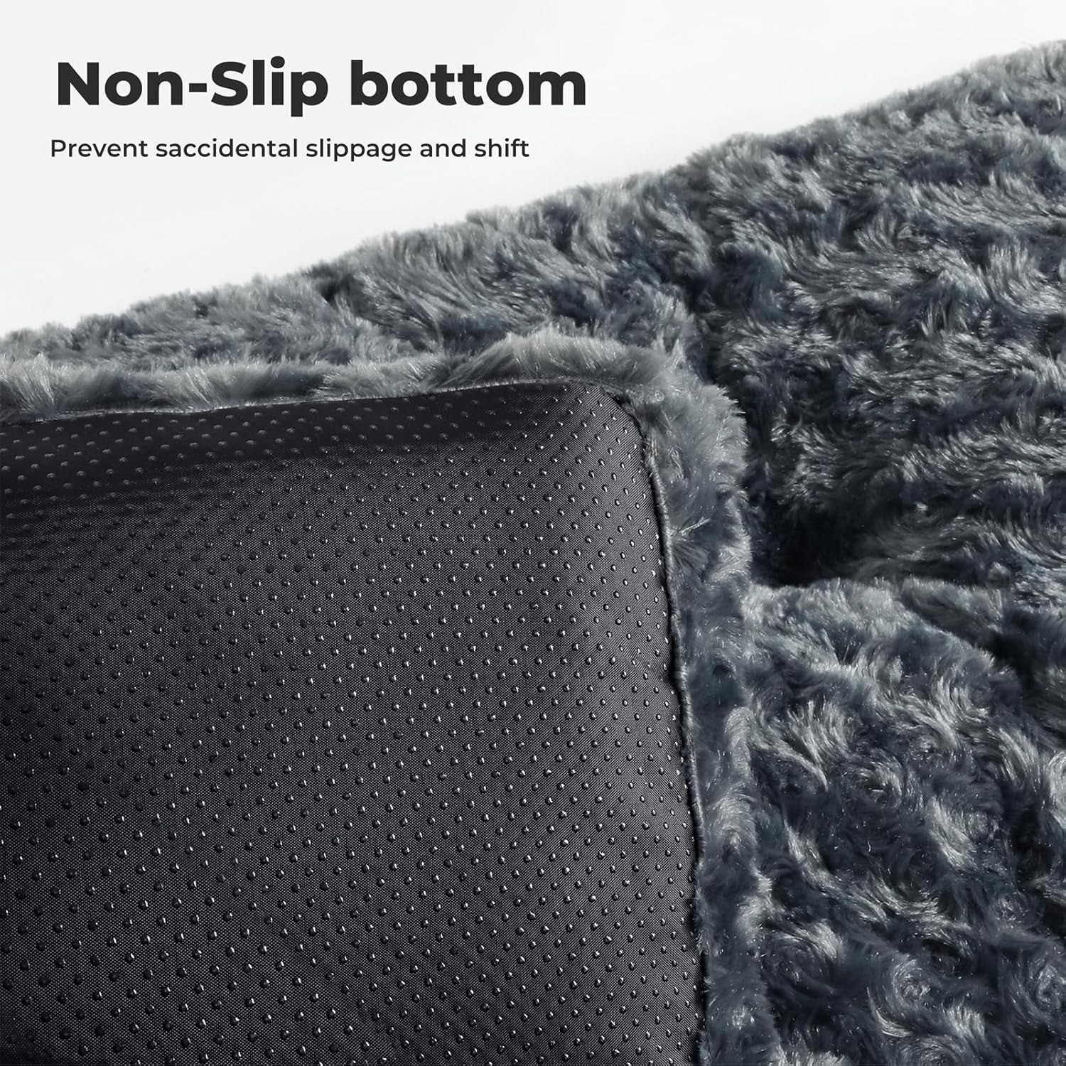 Pawz Pet Bed Dog Beds,8Cm Soft Pet Bed Mat with Plush Velvet,Dog Crate Bed for Medium Large Dog,Machine Washable Dog Bed Pad, Swirl Pattern Dog Mattress Mat,Warm Mattress Cushion,Grey image number 6