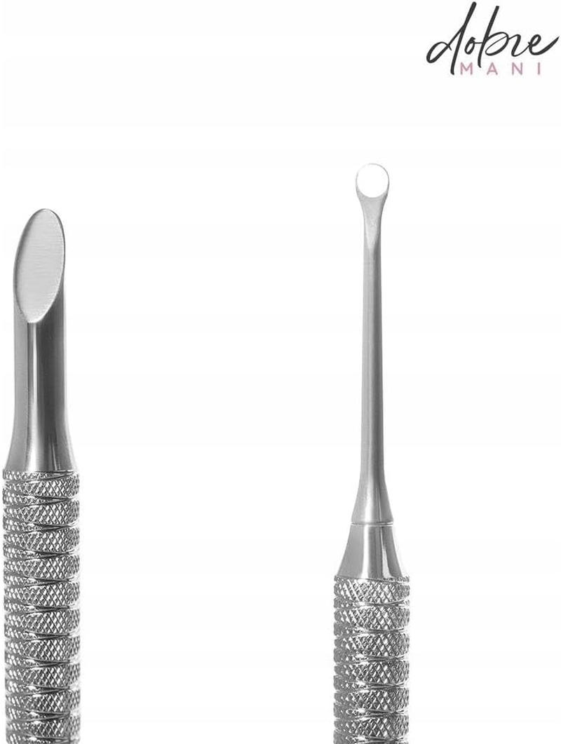 Staleks Pro Manicure Pusher Professional Cuticle Pusher Slanted and Loop End Metal Orange Stick Expert 51/2