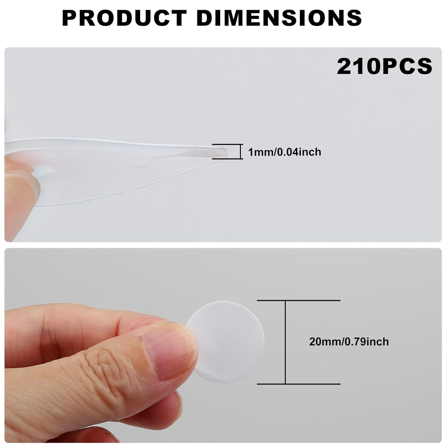 AIAOO 210 Pieces Nano Double Sided Tape Removable Sticky Dots for Walls Multipurpose Felt Furniture Pads Mounting Tacky Putty for Hanging Pictures Posters Art Photography image number 5