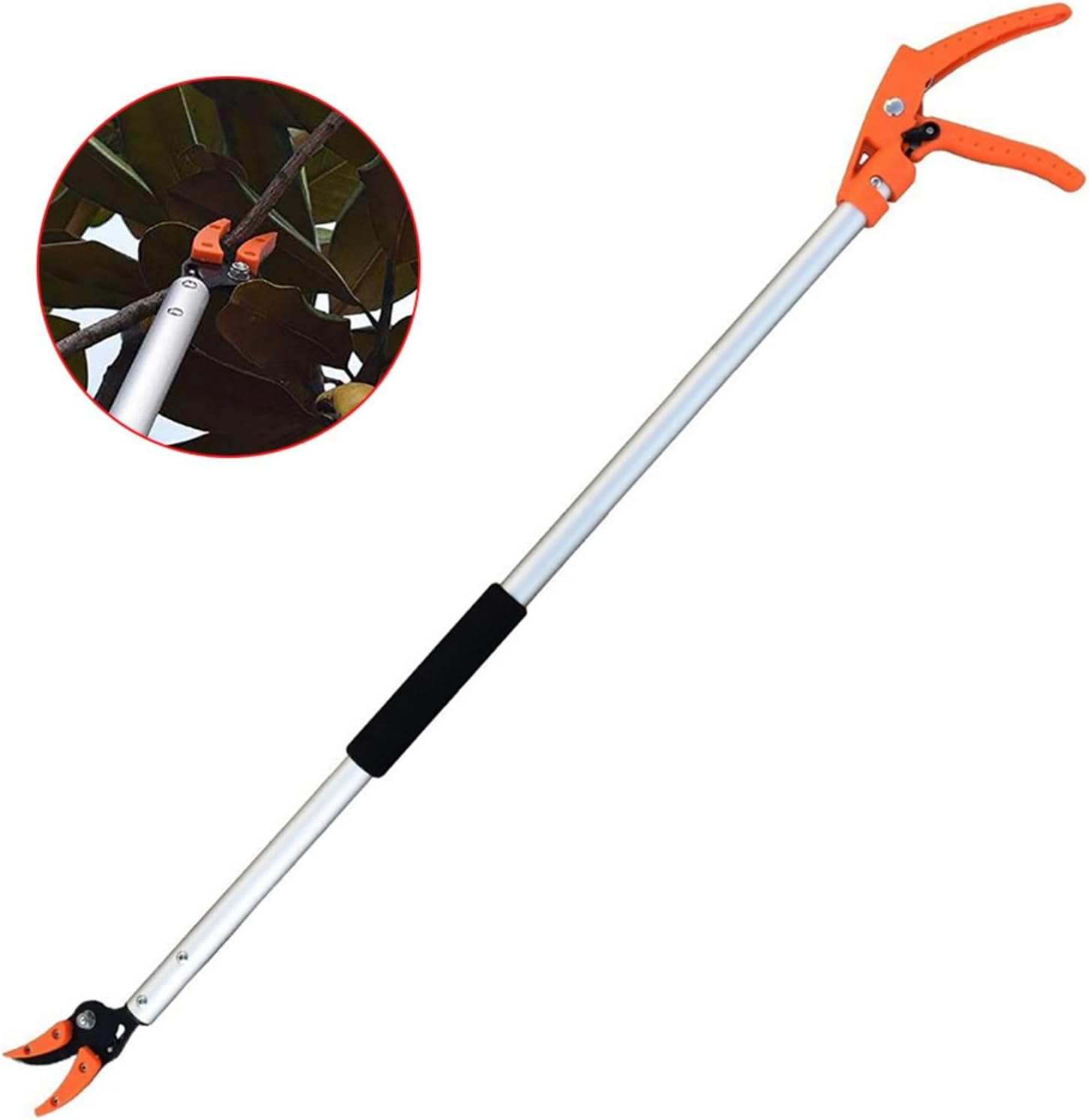 0.6M Tree Trimmer Pole, Cut and Hold Pruner, Garden Tools, Fruit Picker Pole, Lightweight Aluminum Handle for Branch Cutter, Lopper for Fruit Picking and Pruning