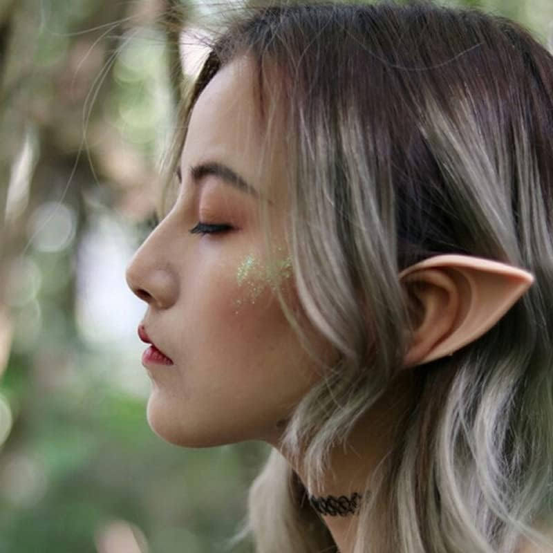 AIMALL Premium Elf Ears Costume Accessory - Authentic Rubber Elven Pixie Ears for Halloween, Cosplay, and Themed Parties - Fairy, Hobbit, and Demon Styles image number 3