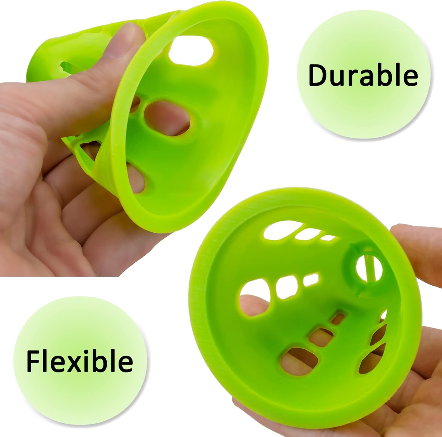 3 Inch Plastic Windproof Slalom Cones Inline Roller Skating Cones Pile Cup Roadblocks Traffic Road Cones Set with Holes for Skate Practice Sport Training - 5 Colors 20 Pcs Style 2 image number 6