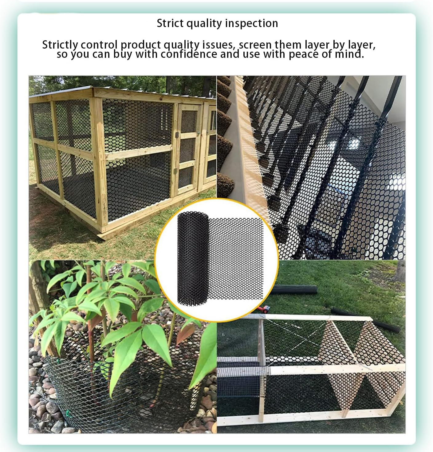 WEZCHUGHAOL Plastic Wire Mesh Fence 40 X 300CM Roll &ndash; Durable, Versatile Barrier for Pets & Gardening (White)