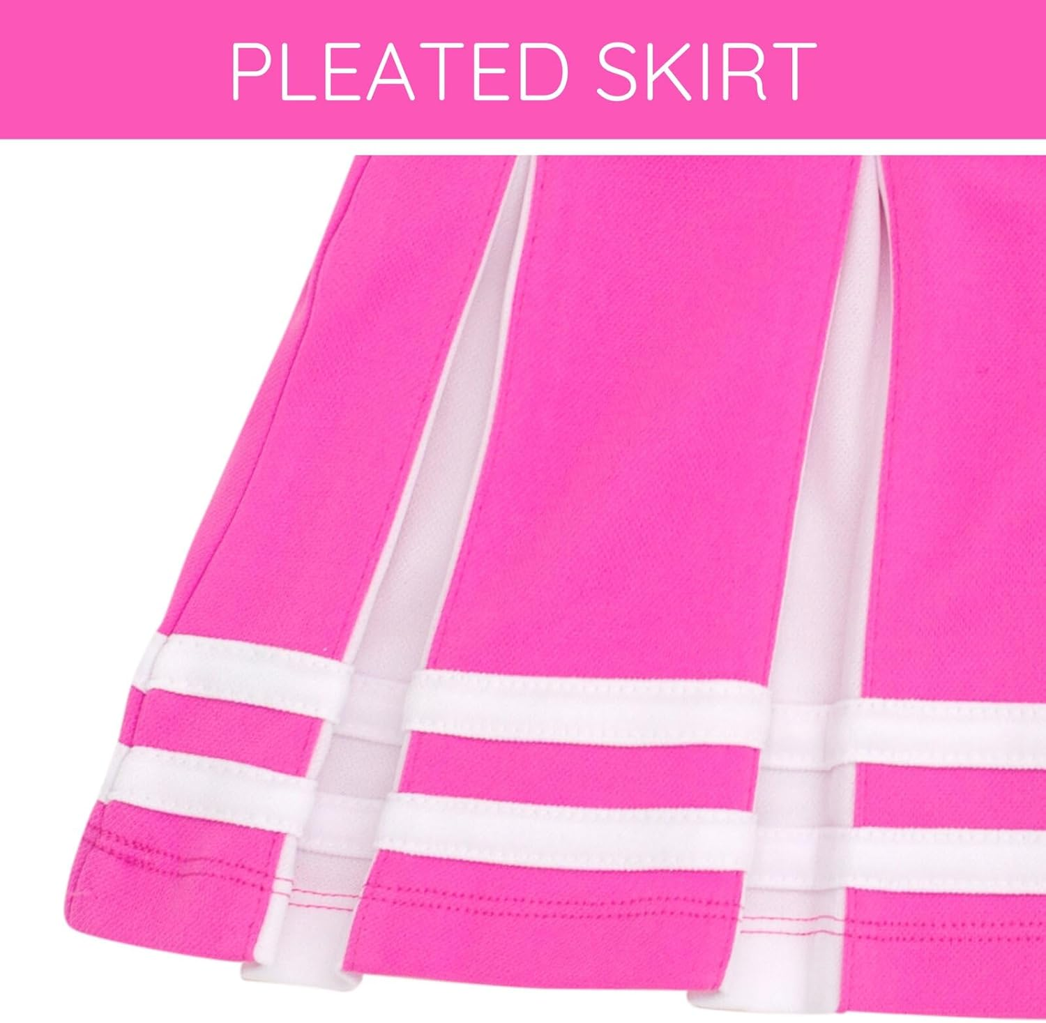 Barbie Girls Cheerleader Dress and Bow Outfit Set Toddler to Big Kid Sizes (2T - 14-16) image number 1