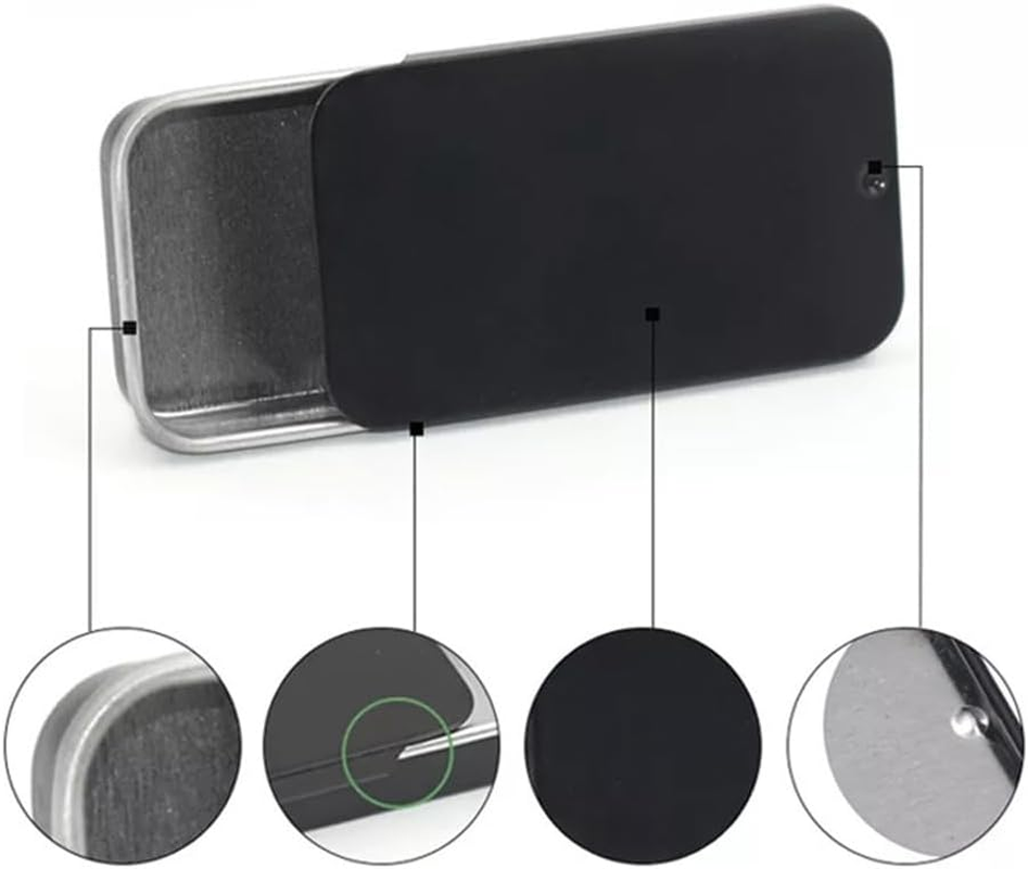 16Pcs Silver Small Slide Top Tin Lip Balm Tins with Lids Rectangular Metal Tins Containers for Lip Balm Candies Jewelry Crafts Storage Kit Pills Storage Kit image number 5