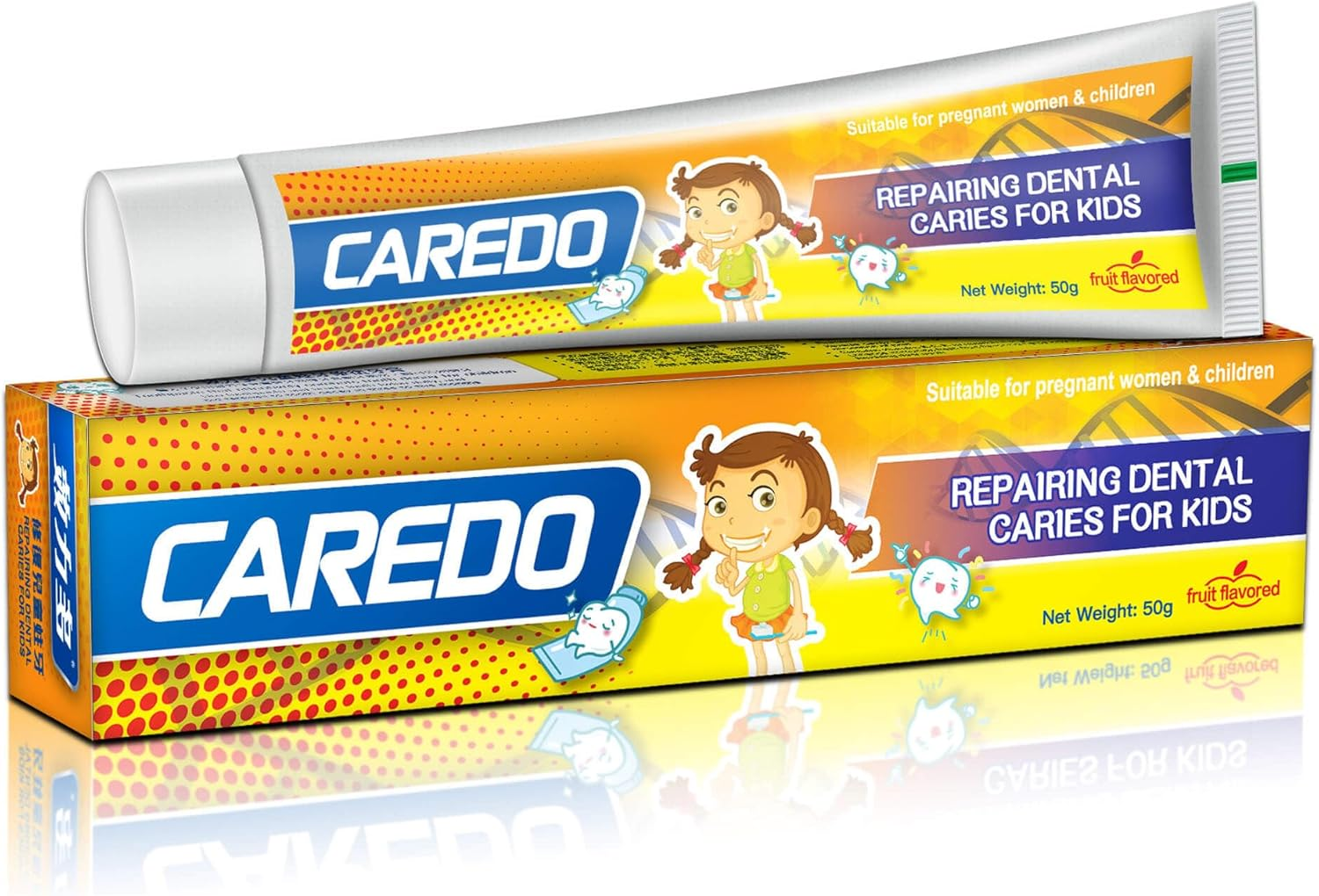 Kids Hydroxyapatite Toothpaste for Reversing Cavities, Fluoride Free Home Cavity Repair, Safe Toddler & Baby Toothpaste for Enamel Repair, Tooth Decay Repair Remineralizing Fruity 1.76 OZ