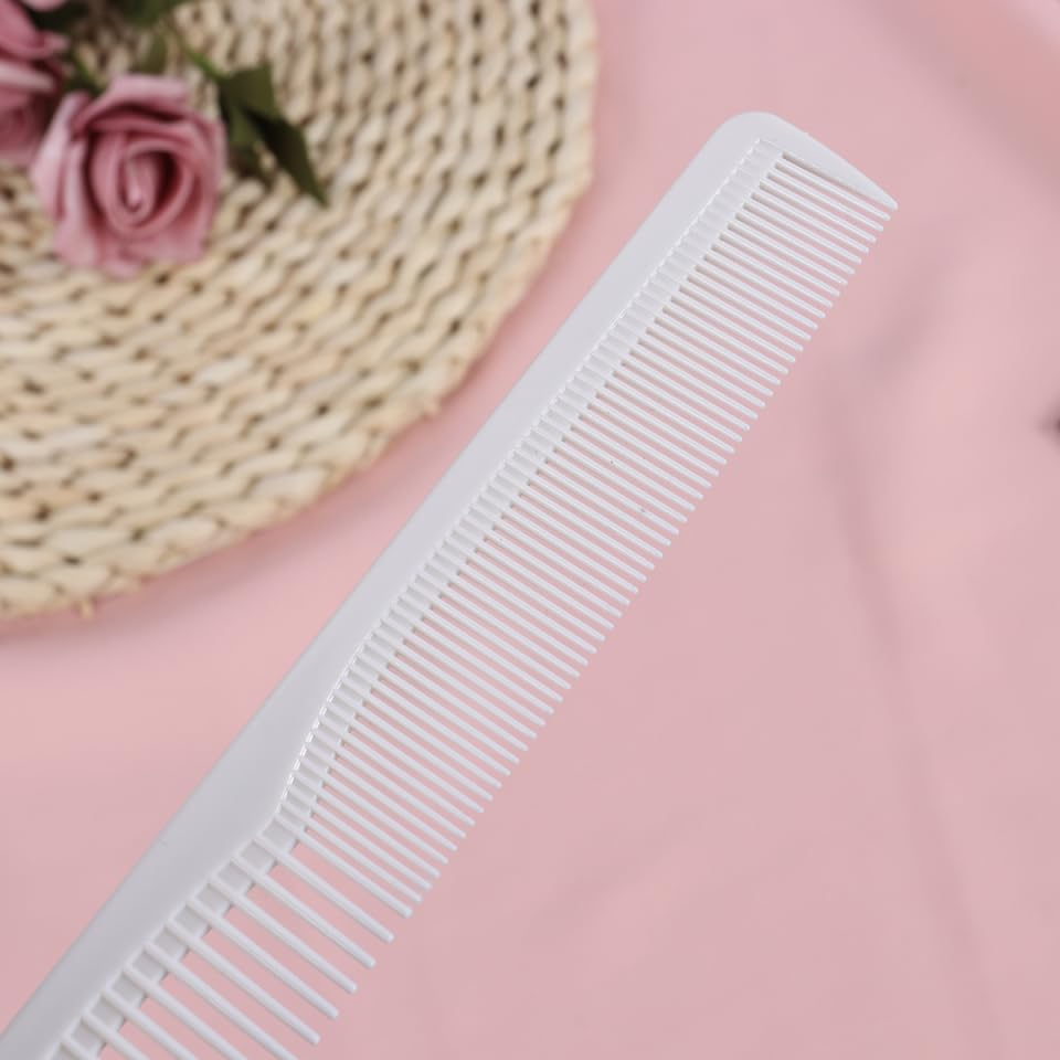 Housoutil 5 Pieces Fine Teeth + Static Double Sided Plastic Hair Comb for Thick Curls or Straight image number 2