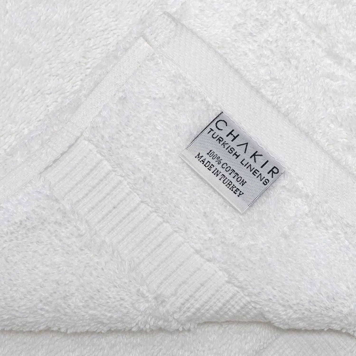 Luxury Hotel & Spa Bath Towel 100% Genuine Turkish Cotton, Set of 4, White image number 4