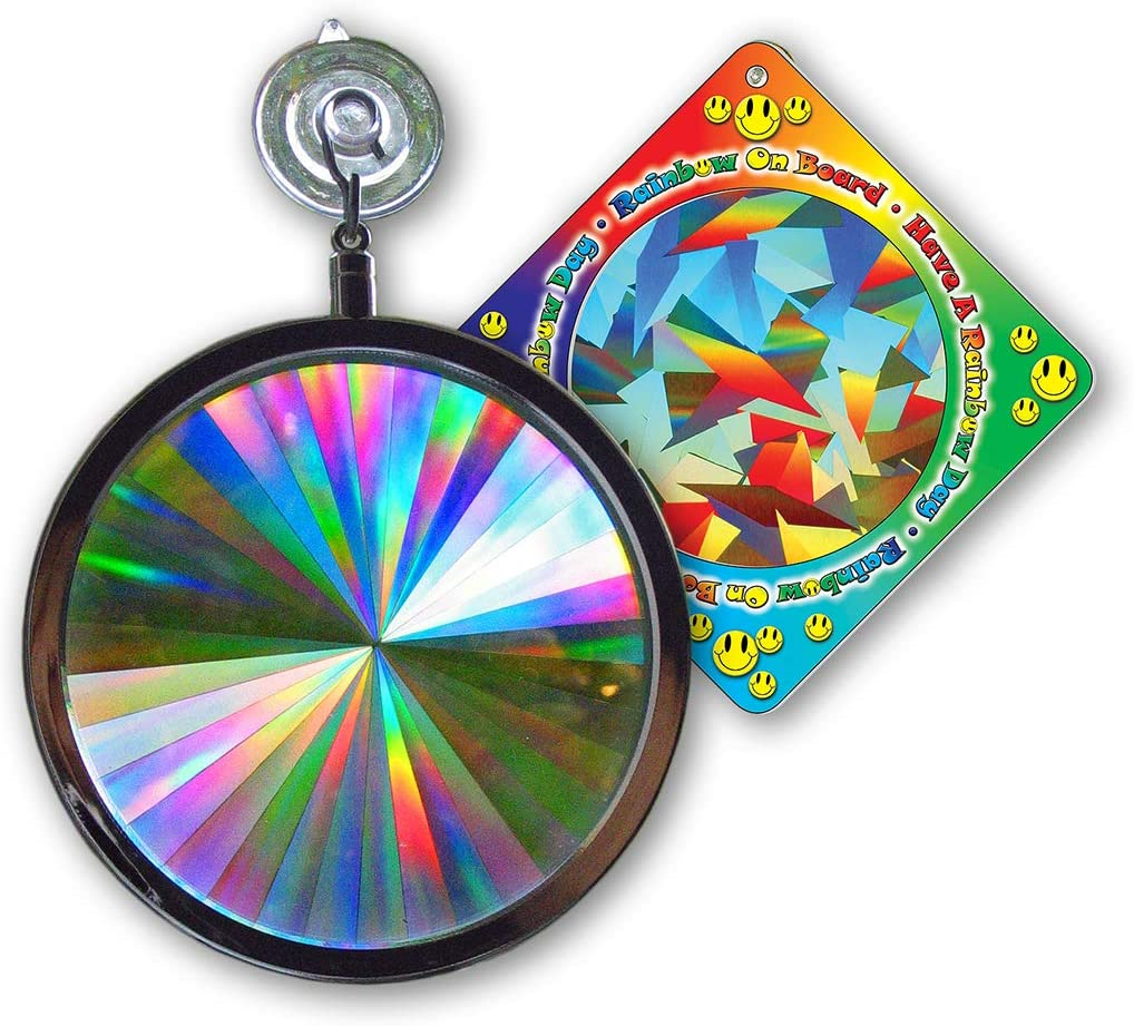 Suncatcher - Crystal Rainbow Window Sun Catcher - Includes a Bonus Rainbow on Board Sun Catcher