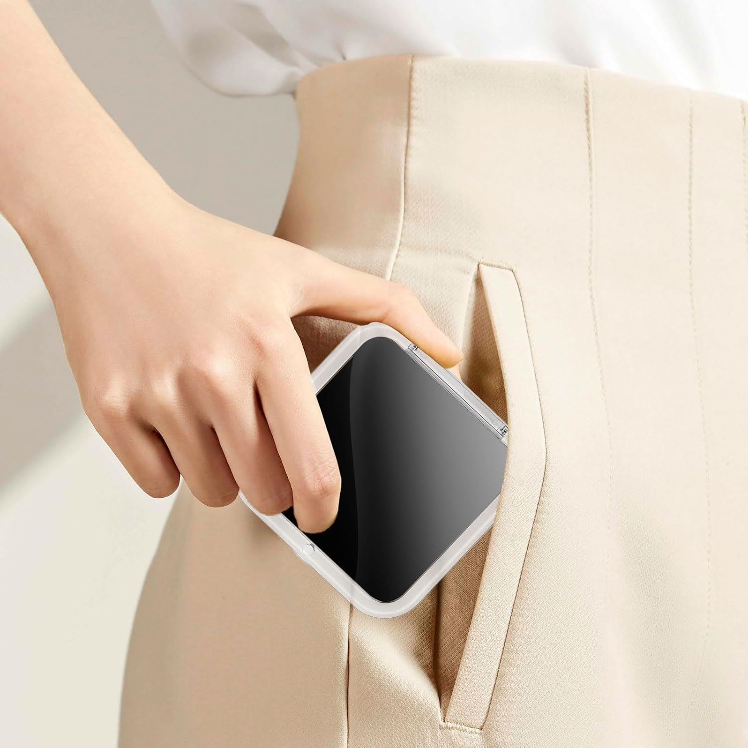 SSKHE Travel Magnifying Mirror, 30X Small Compact Mirror Double-Sided Pocket Mirror with 1X/30X Magnification, Folding Portable Handbag Mirrors for Makeup, Travel, Women Gift Black image number 2