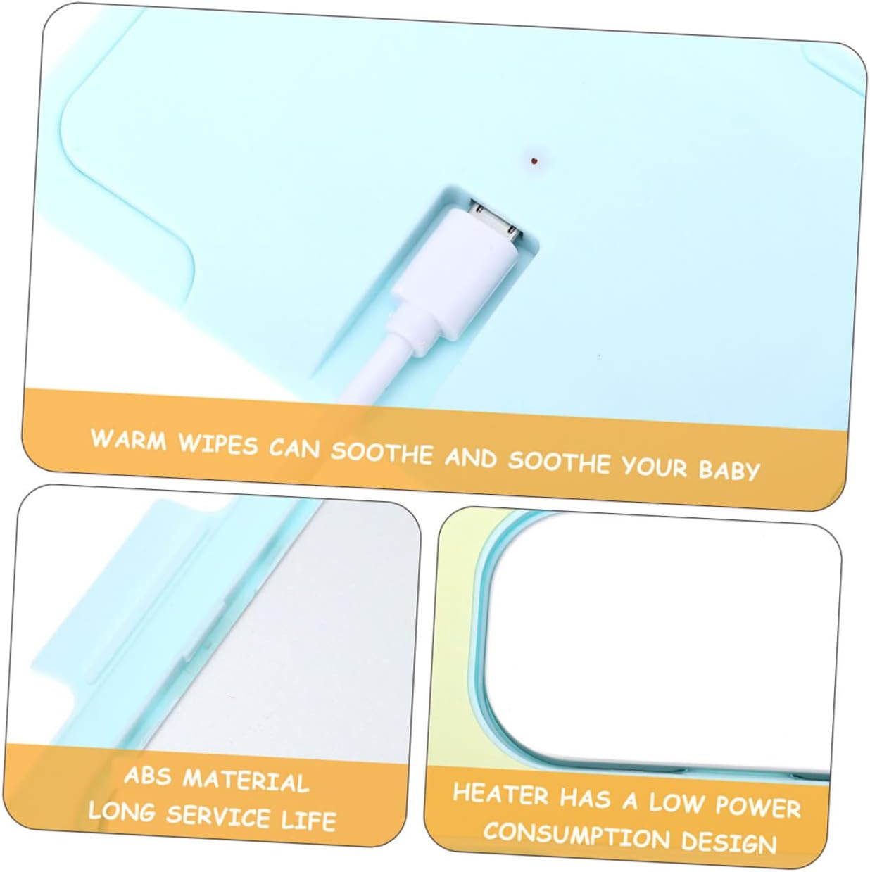2Pcs Wipes Warmer Portable Travel Wet Tissue Heater Warmer Newborn Items Wet Wipe Heater Fan Shower Tissue image number 5